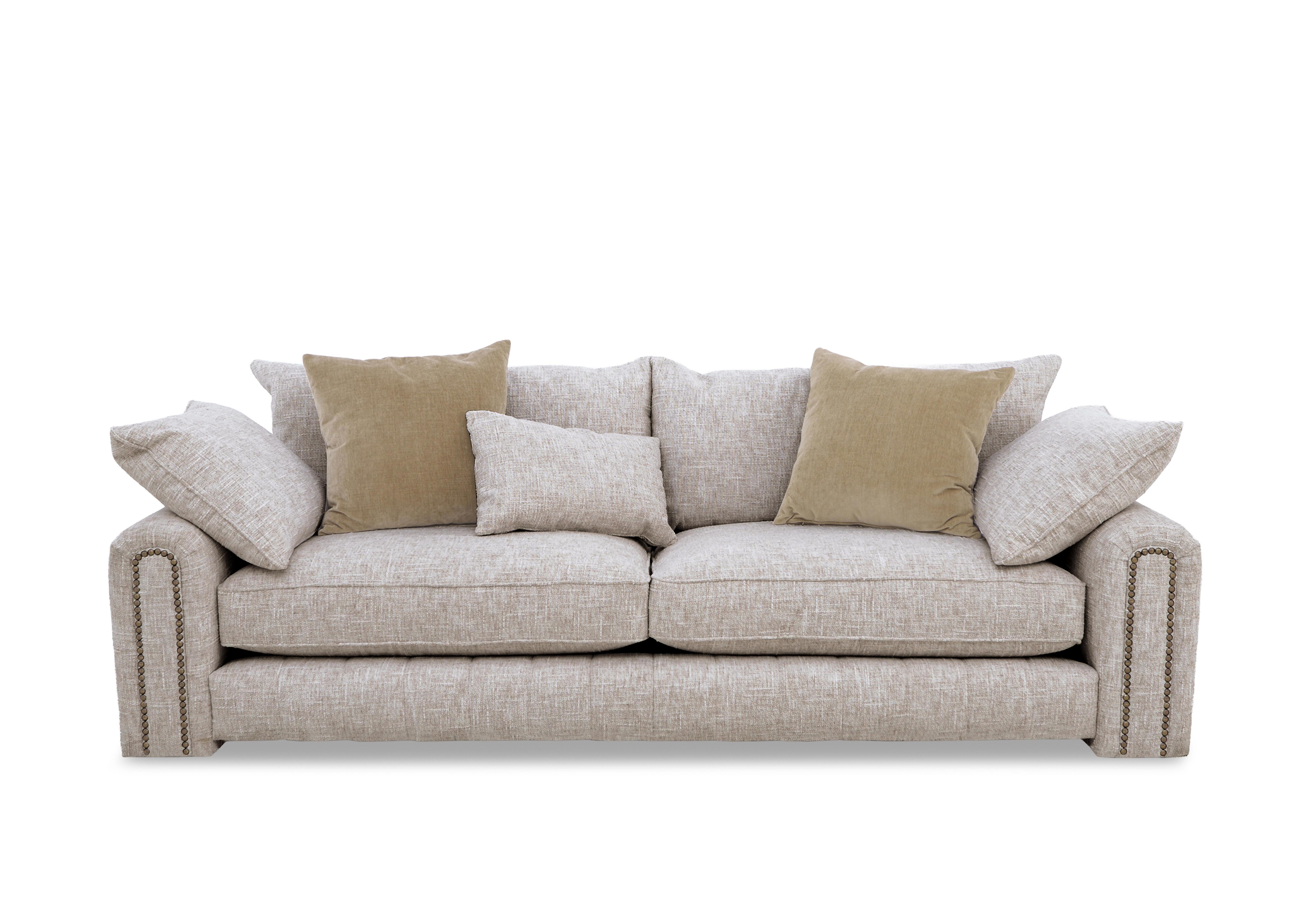 Retreat 4 Seater Fabric Sofa in Odyssey Marzipan Studs on Furniture Village
