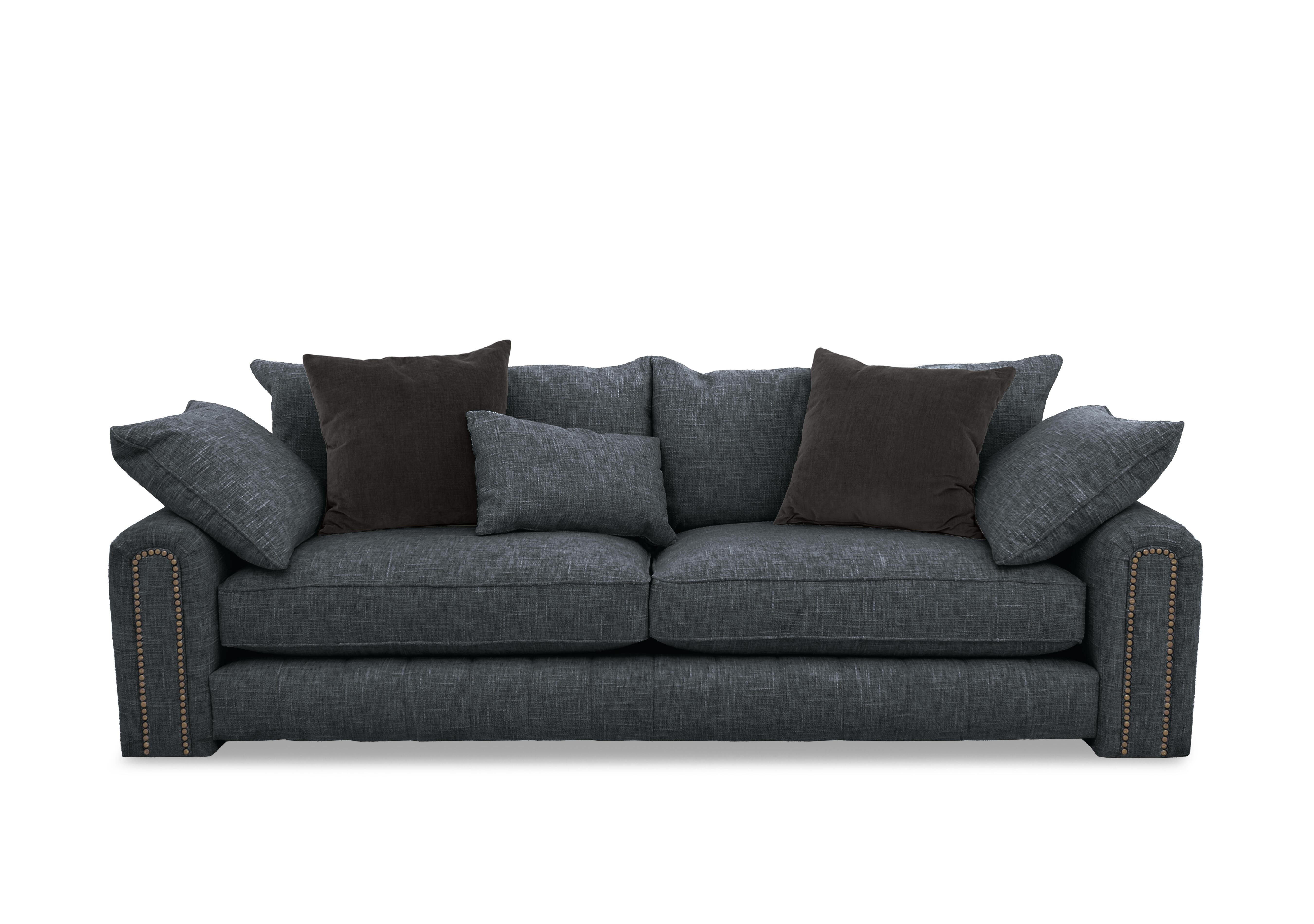 Retreat 4 Seater Fabric Sofa in Odyssey Subzero Studs on Furniture Village