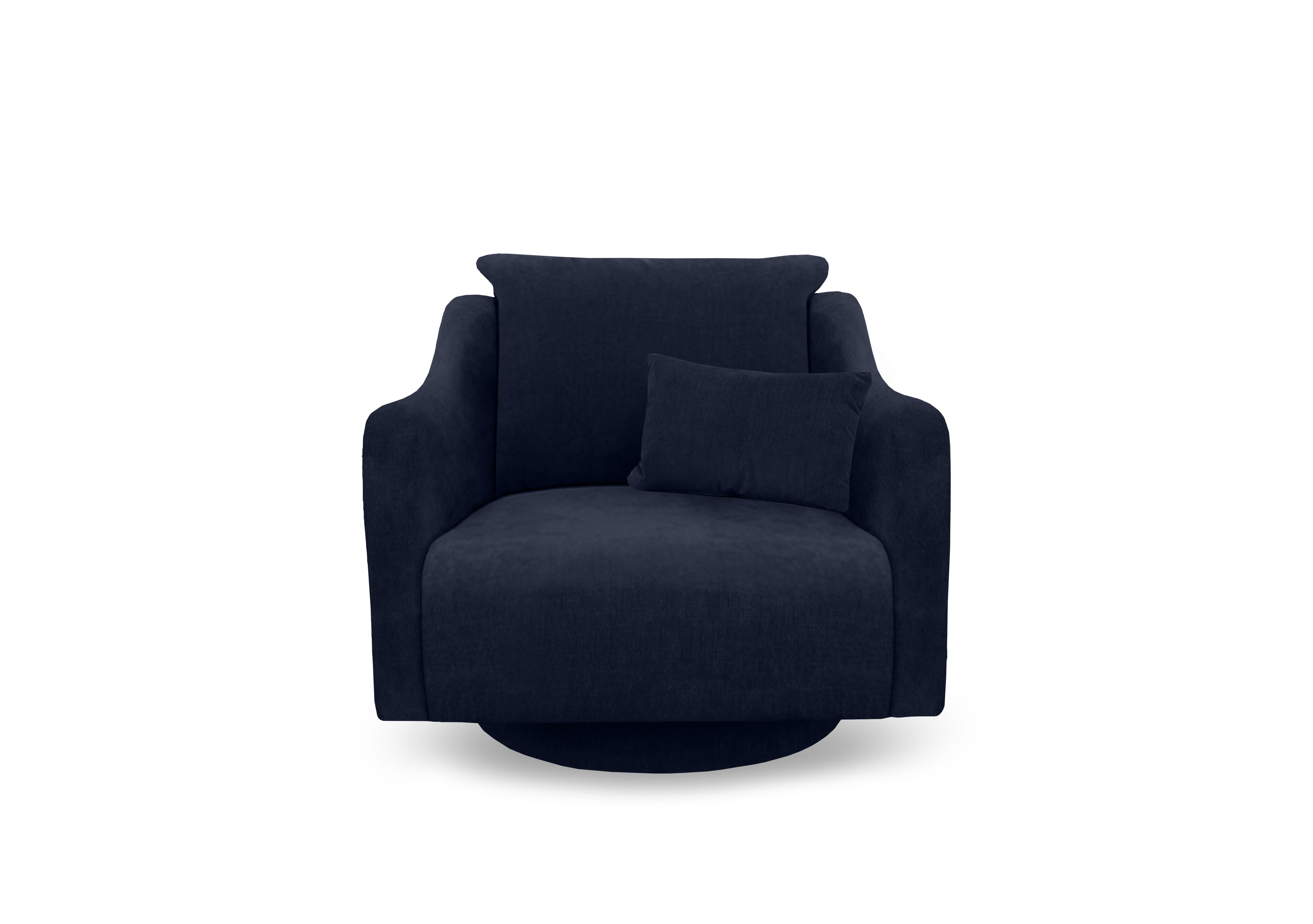 Retreat Swivel Chair in Aston Navy on Furniture Village