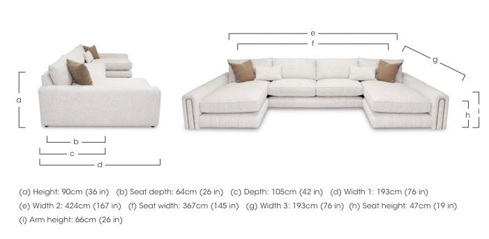 Retreat Large Fabric U Shaped Sofa in  on Furniture Village