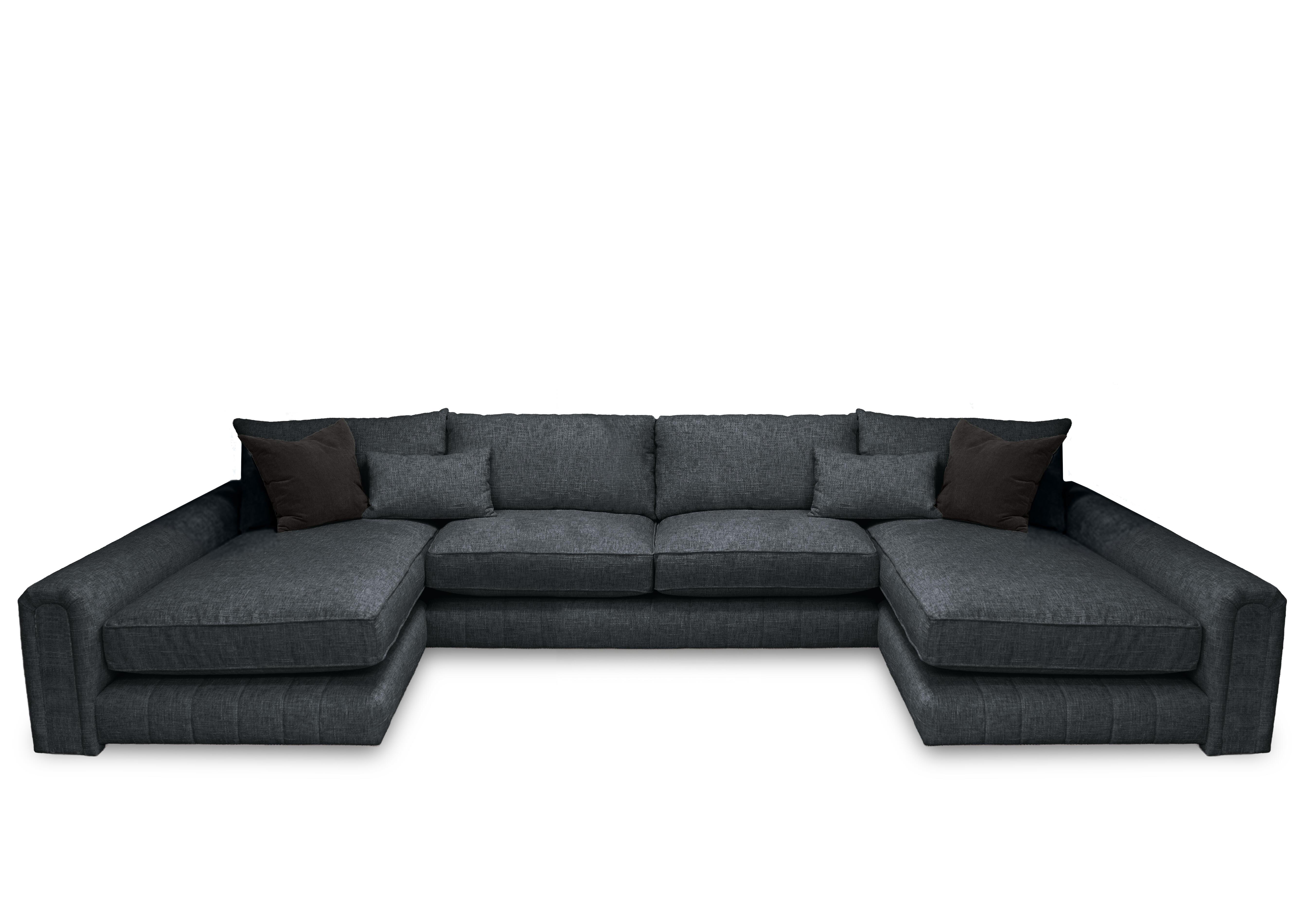 Retreat Large Fabric U Shaped Sofa in Odyssey Subzero on Furniture Village