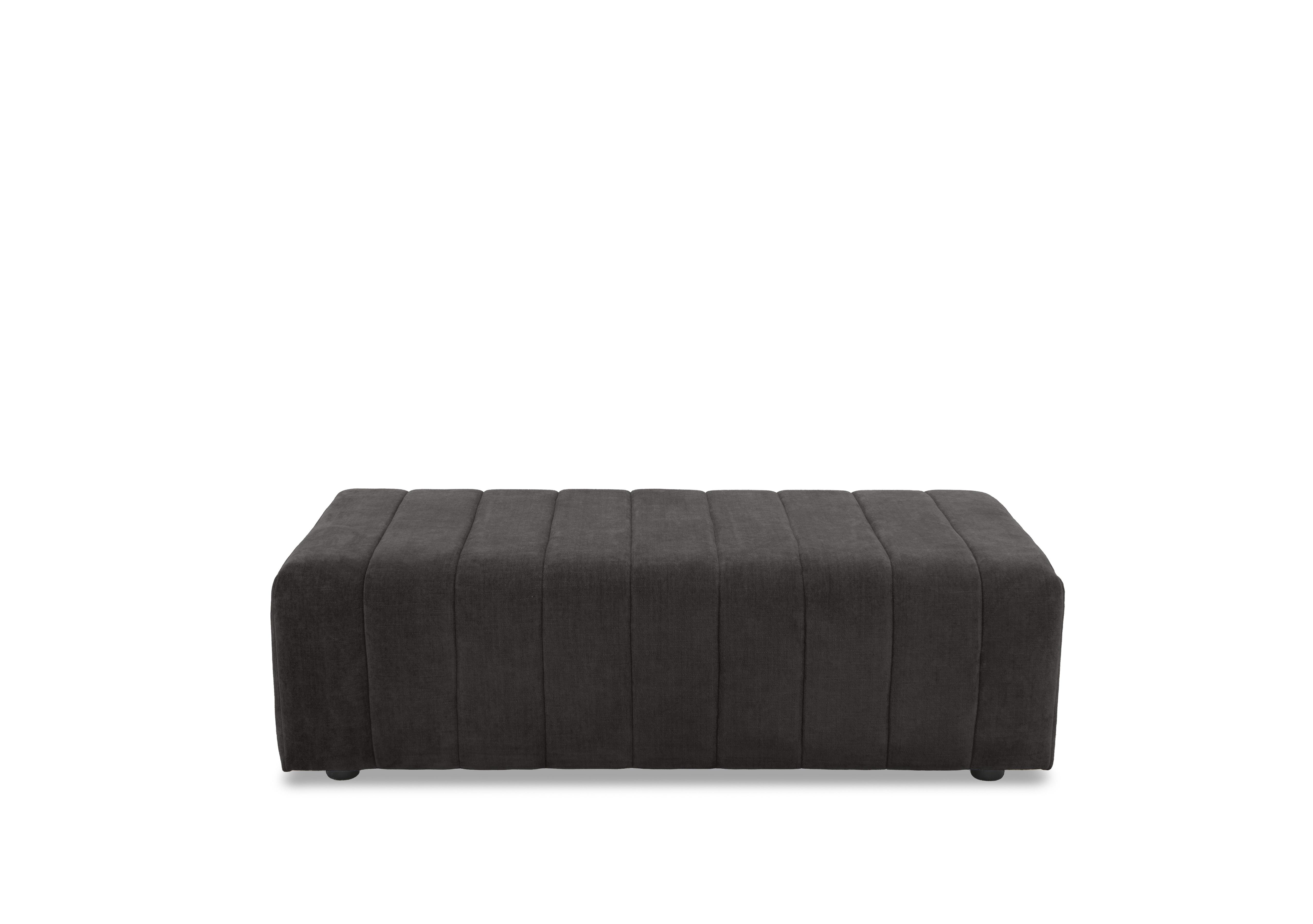 Retreat Designer Fabric Footstool in Aston Anthracite on Furniture Village