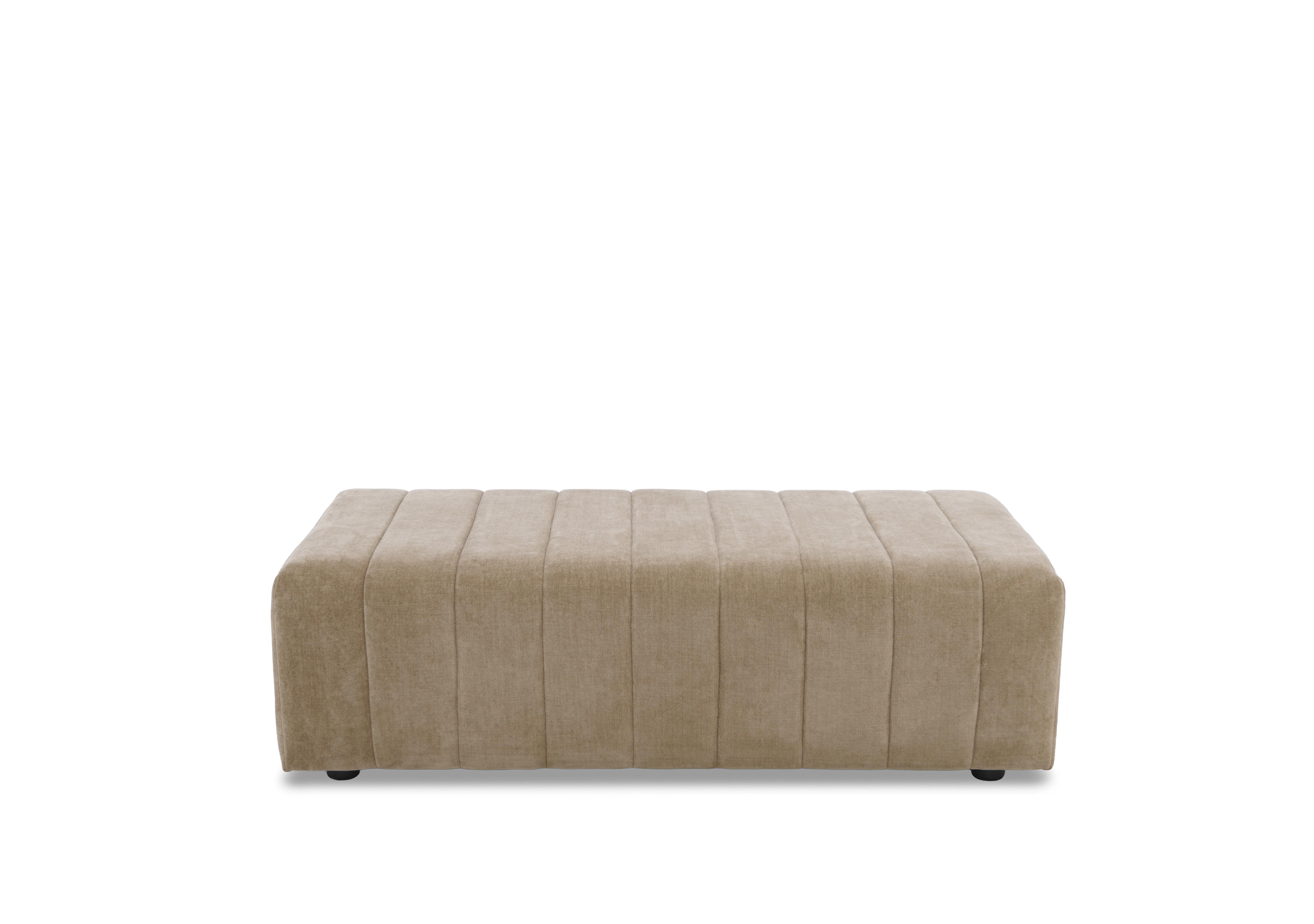 Retreat Designer Fabric Footstool in Aston Caramel on Furniture Village
