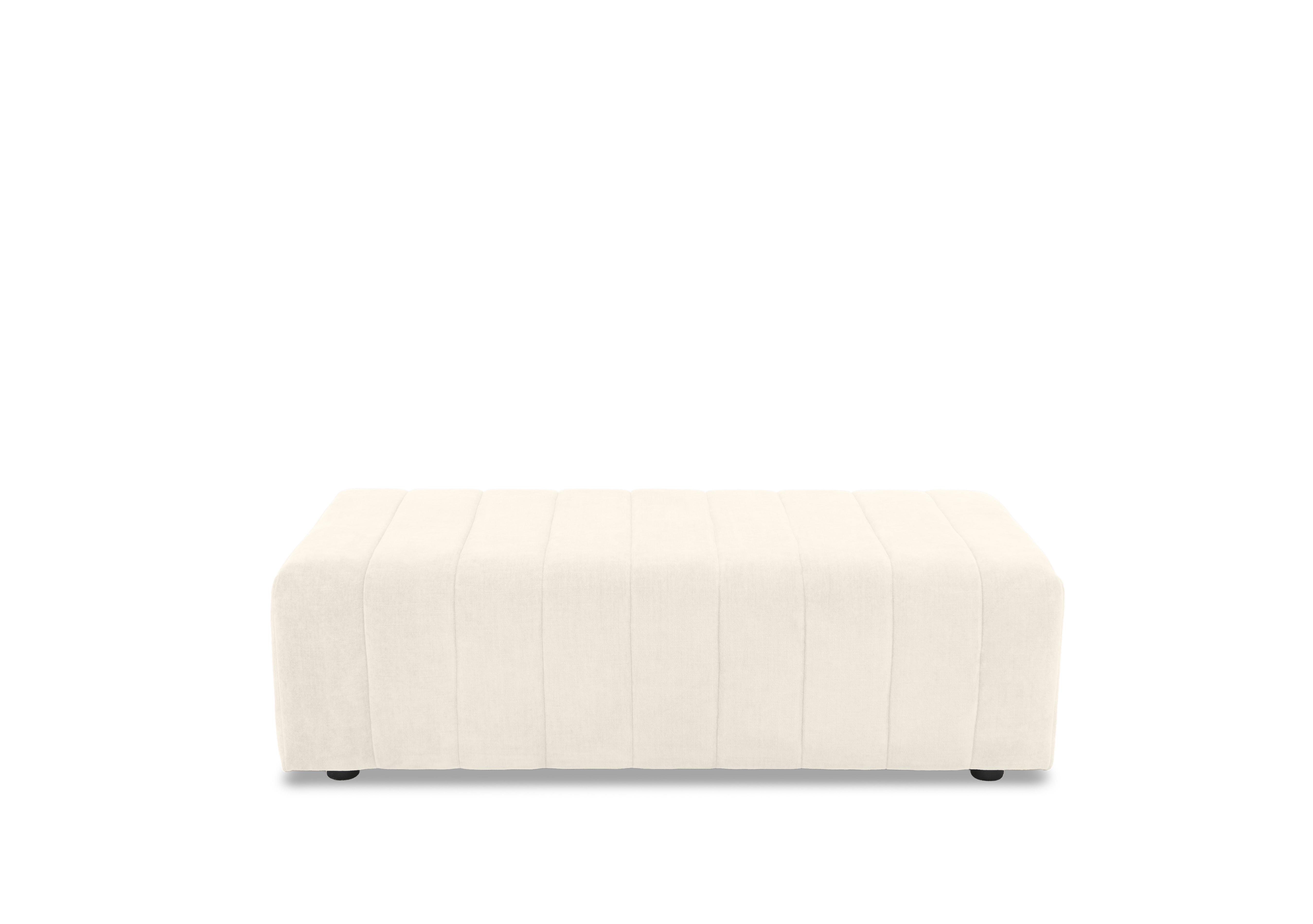 Retreat Designer Fabric Footstool in Aston Ivory on Furniture Village