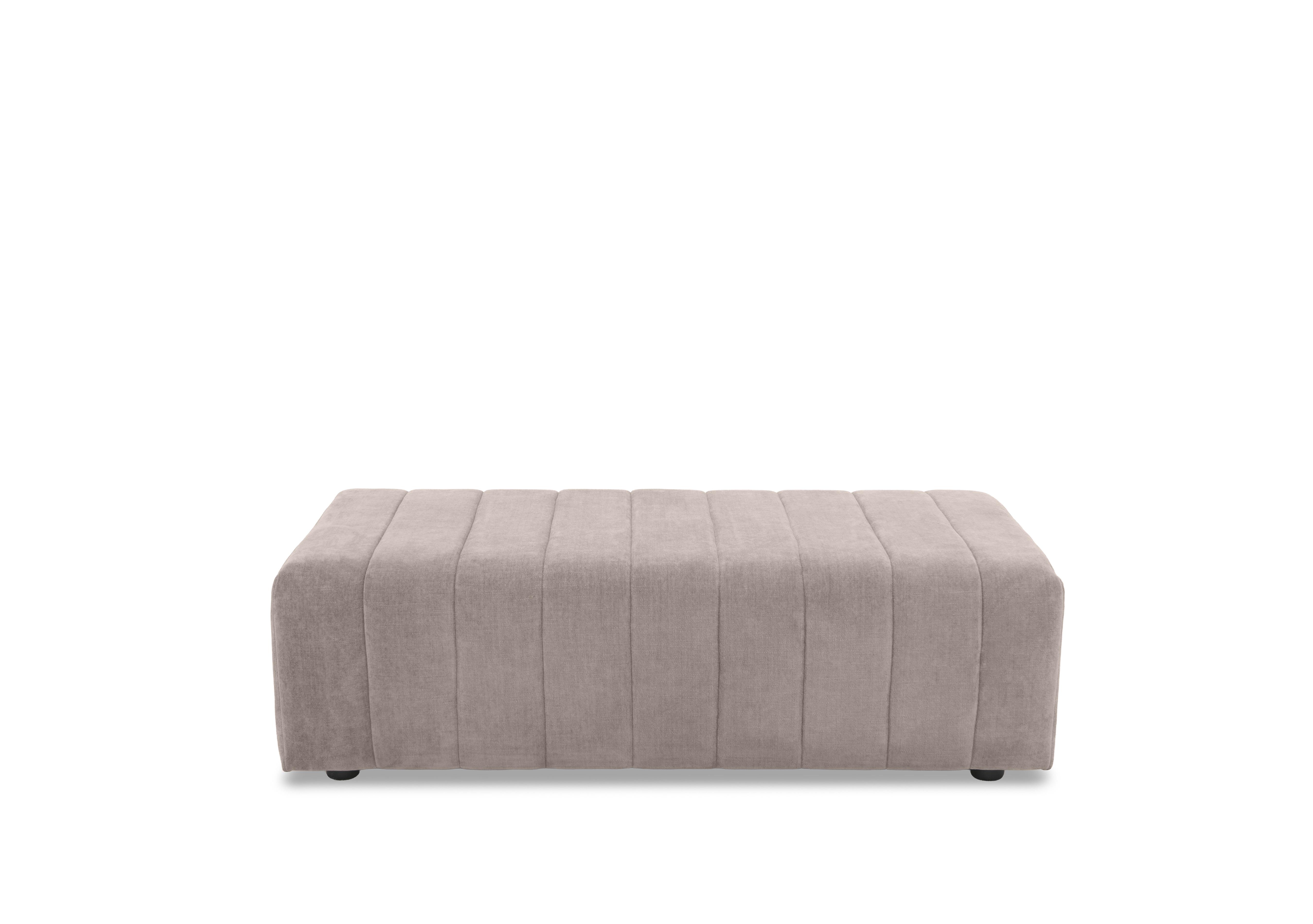 Retreat Designer Fabric Footstool in Aston Latte on Furniture Village