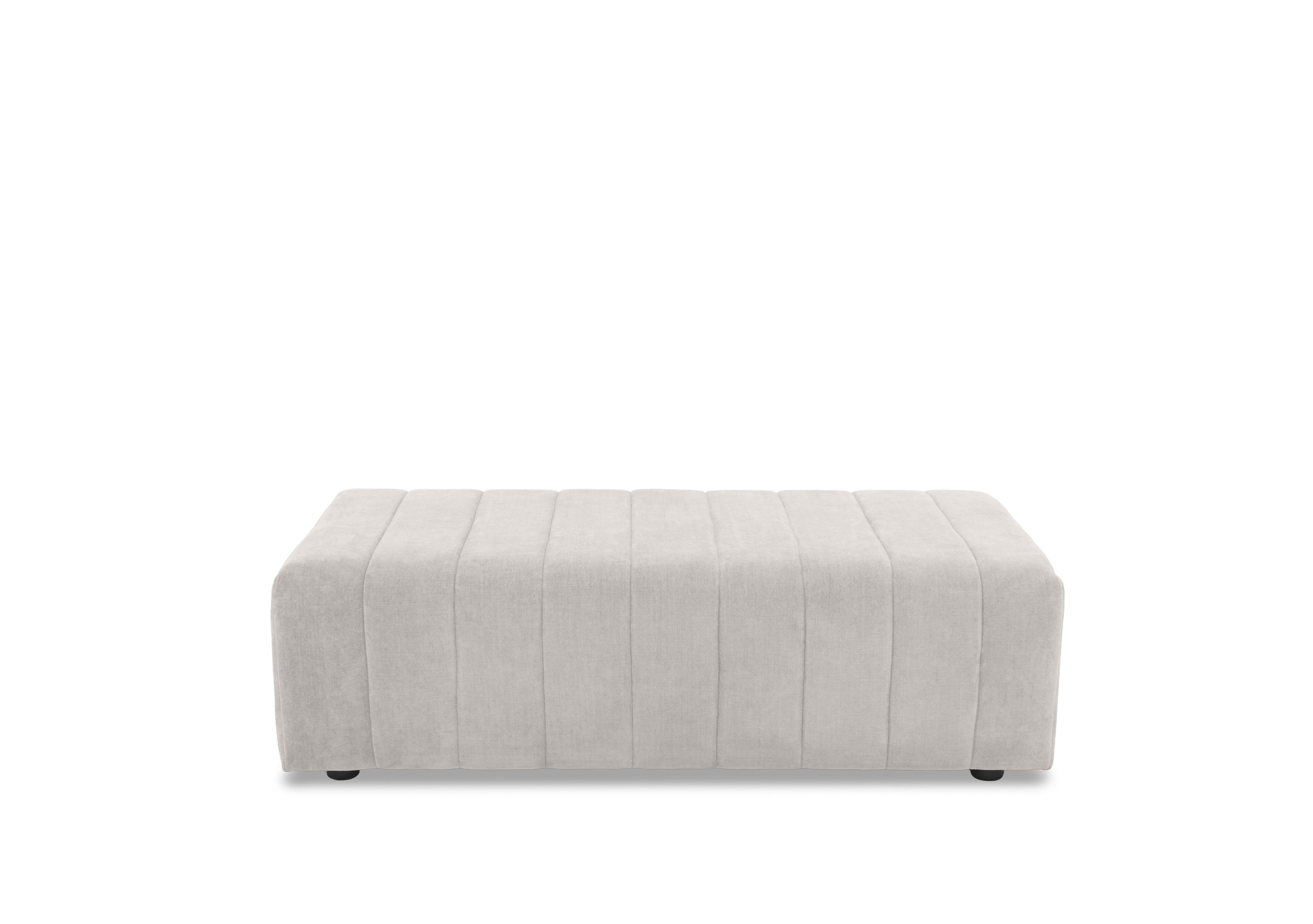 Retreat Designer Fabric Footstool in Aston Linen on Furniture Village