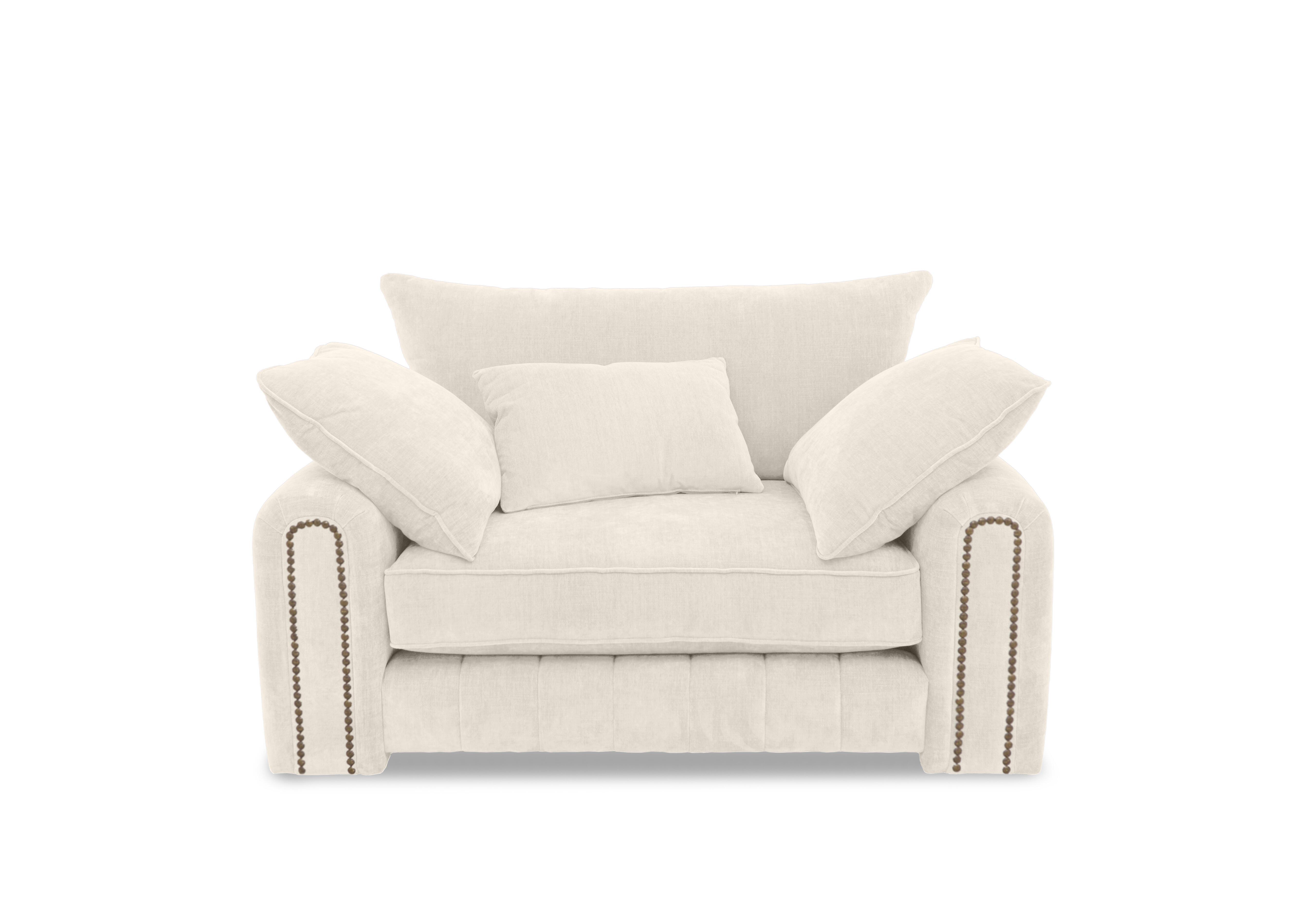 Retreat Snuggler Chair in Aston Ivory Studs on Furniture Village