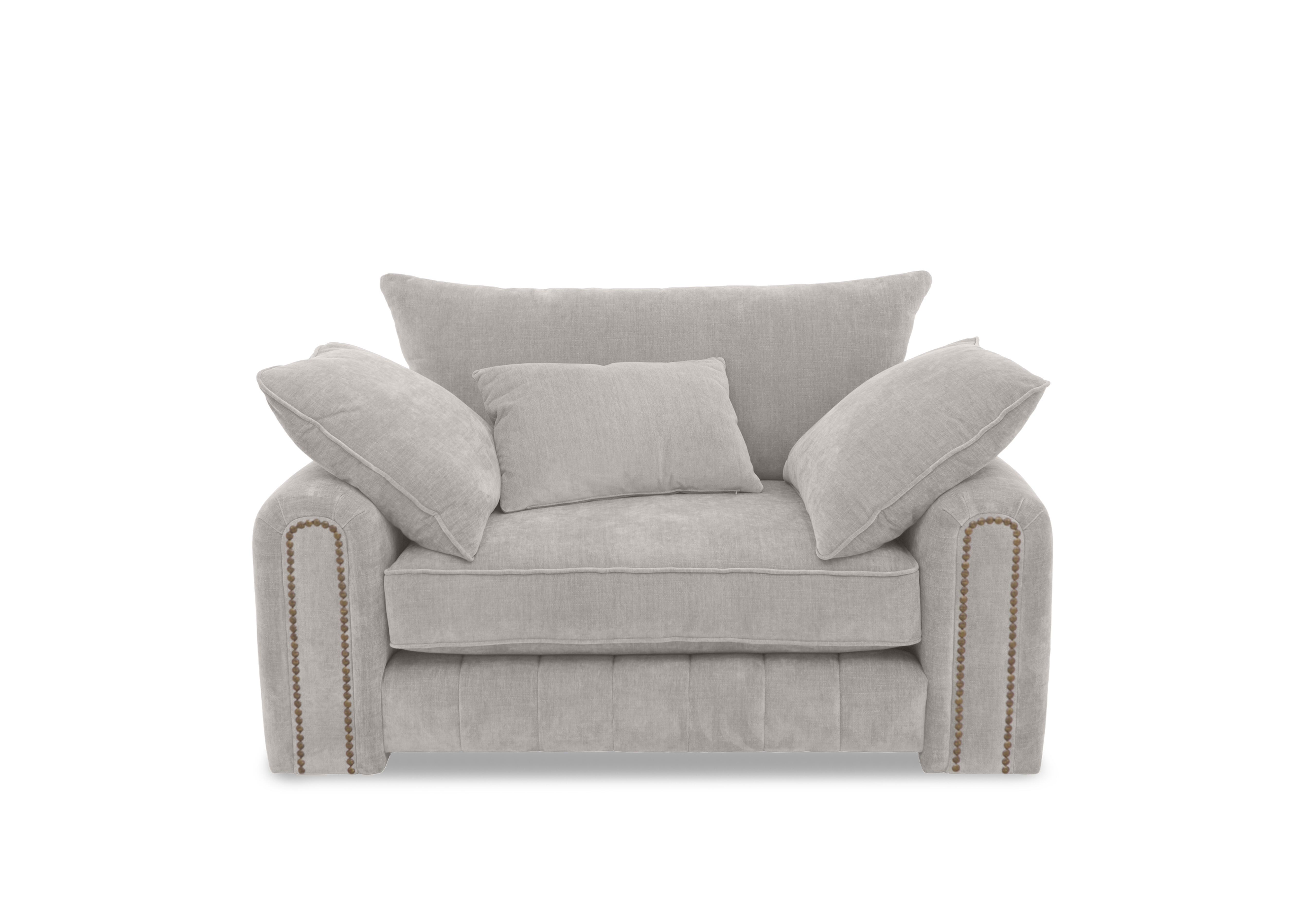 Retreat Snuggler Chair in Aston Linen Studs on Furniture Village