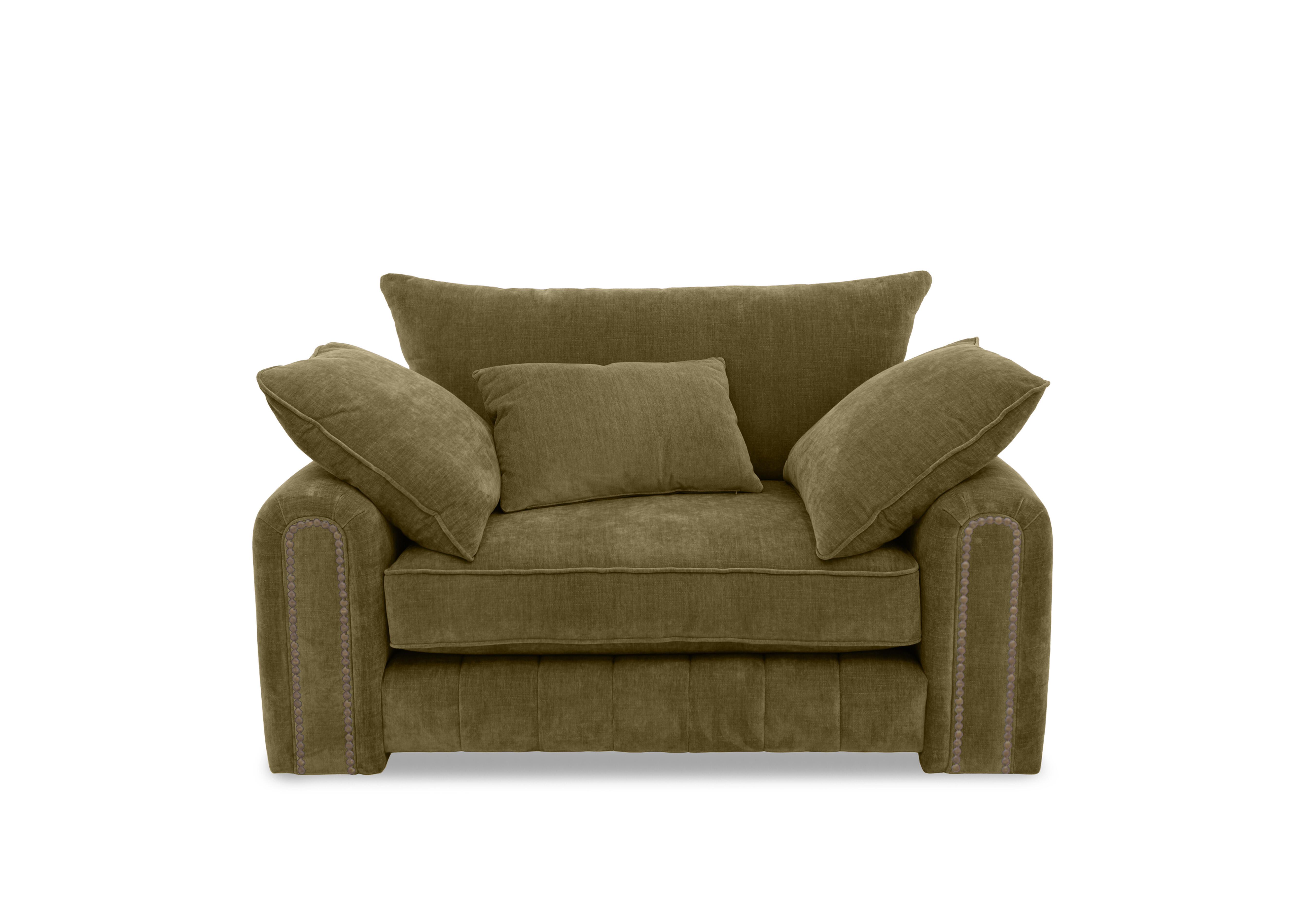 Retreat Snuggler Chair in Aston Sage Studs on Furniture Village
