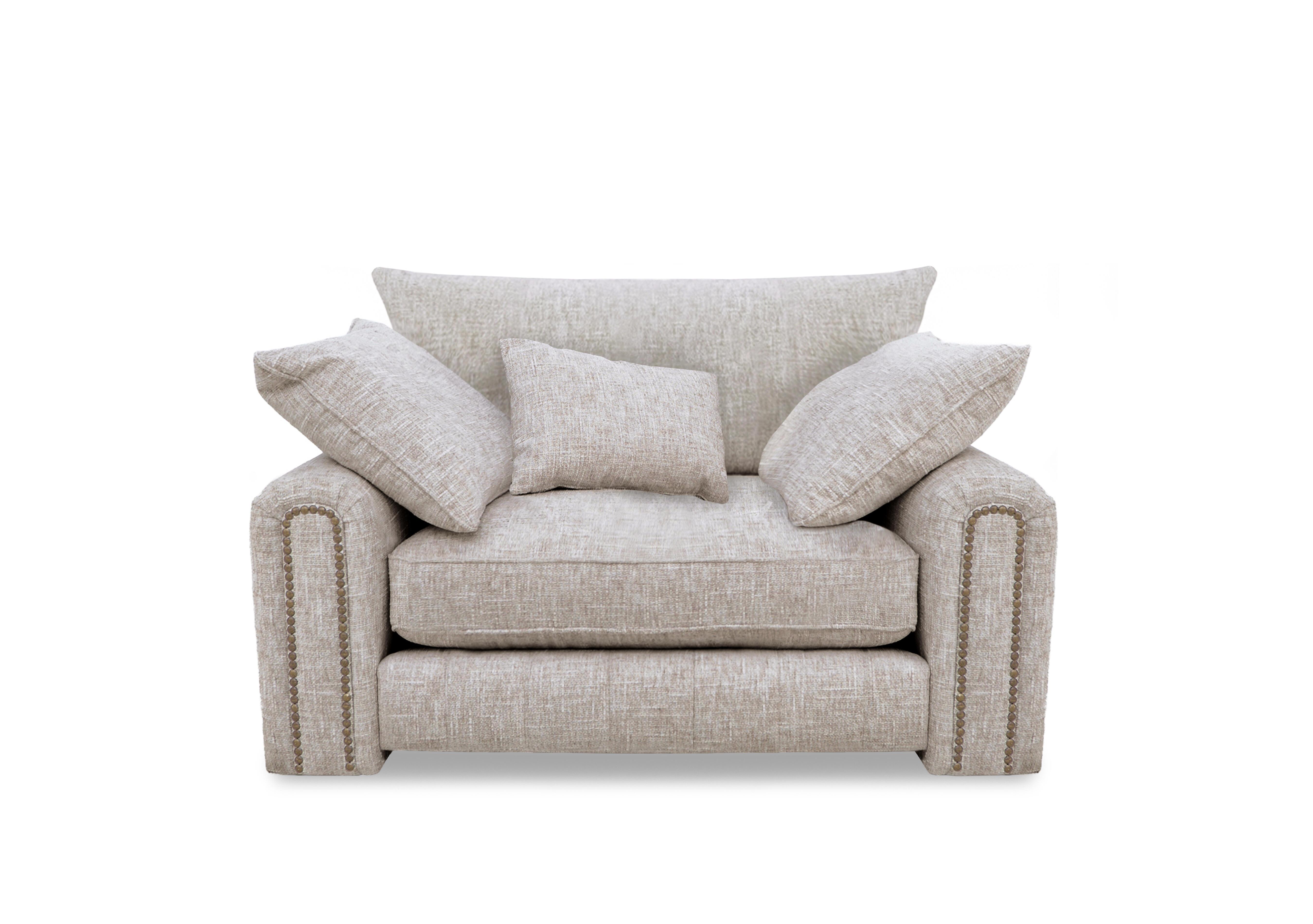 Retreat Snuggler Chair in Odyssey Marzipan Studs on Furniture Village