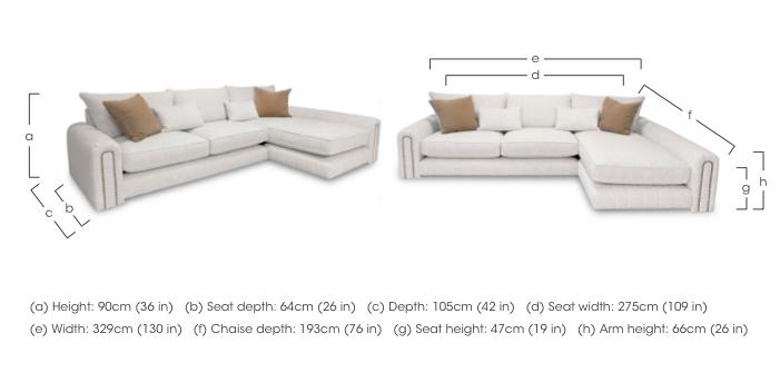 Retreat Fabric Chaise End Sofa in  on Furniture Village