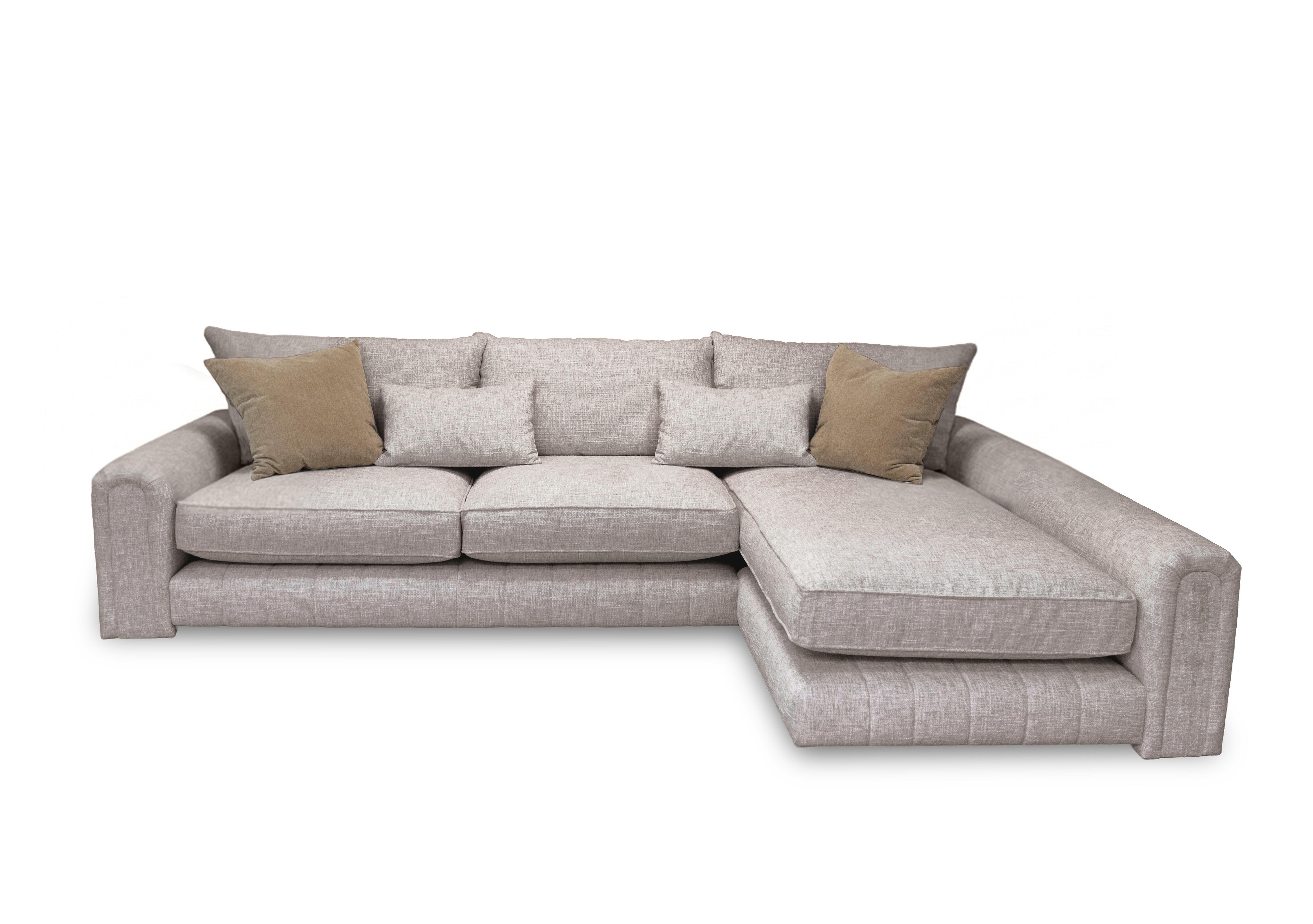 Retreat Fabric Chaise End Sofa in Odyssey Marzipan on Furniture Village