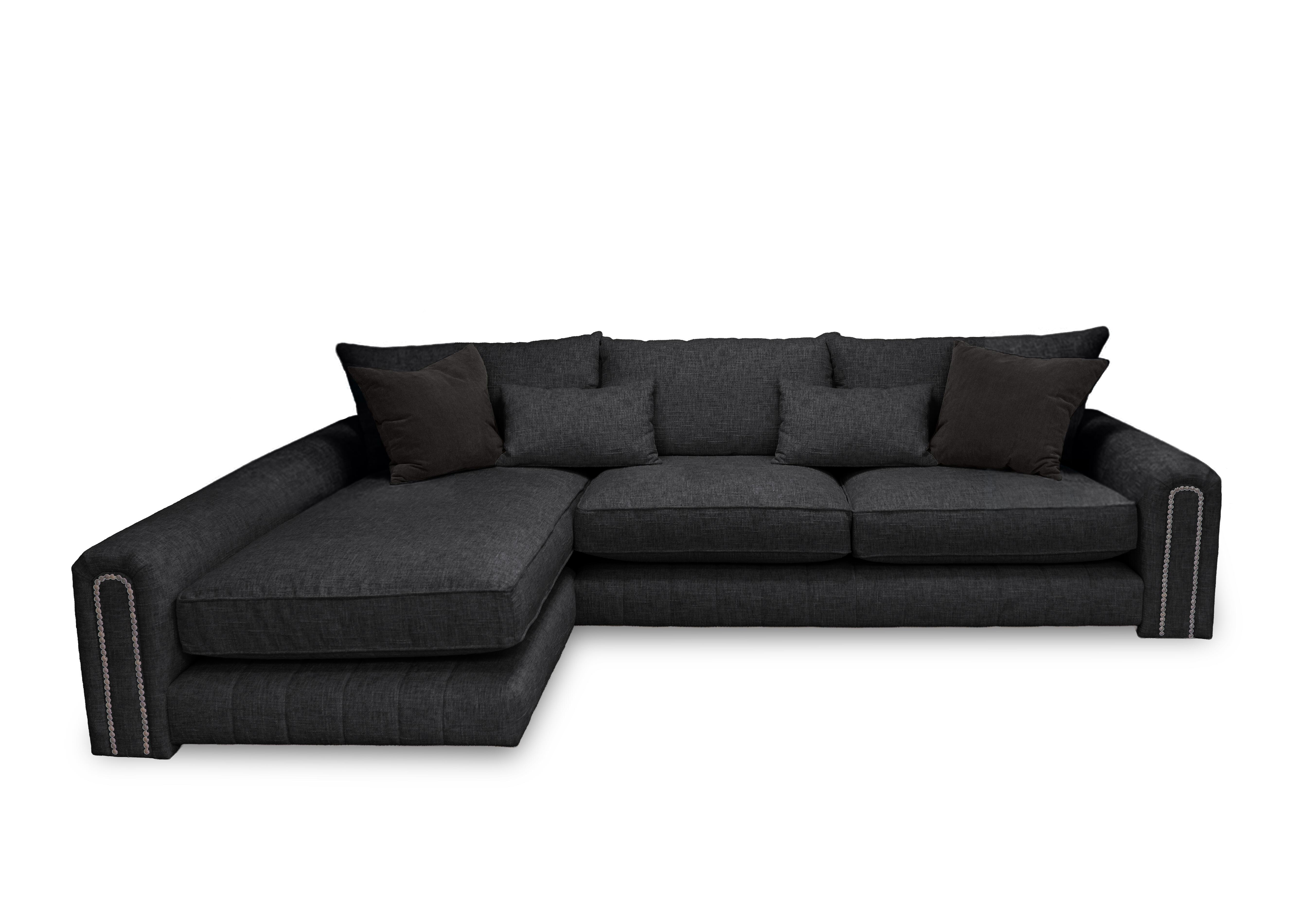 Retreat Fabric Chaise End Sofa in Odyssey Vortex Studs on Furniture Village