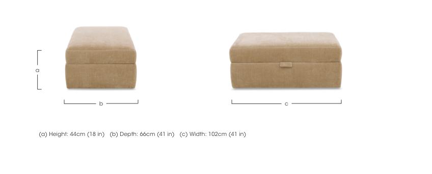 Retreat Large Fabric Storage Footstool in  on Furniture Village