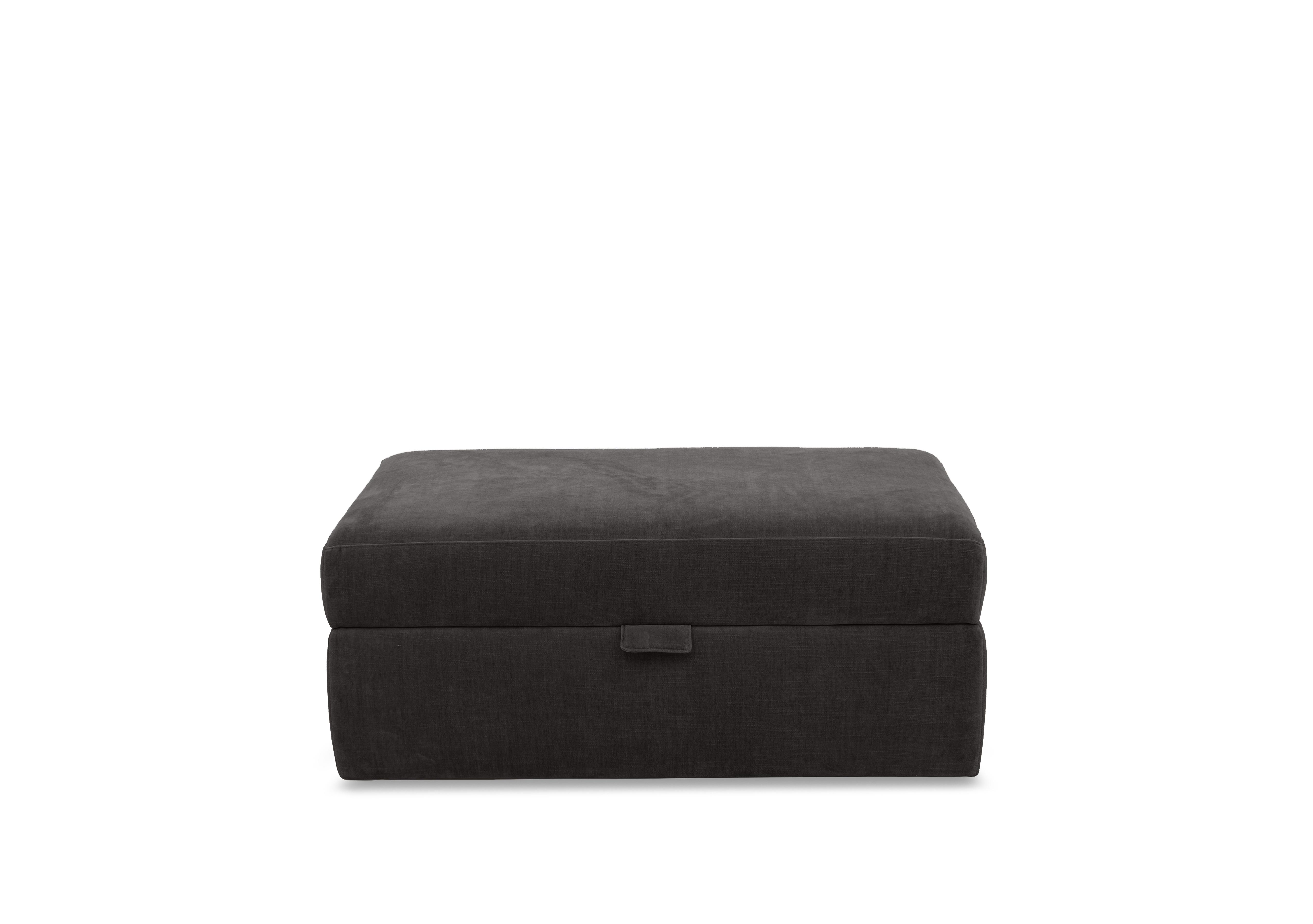 Retreat Large Fabric Storage Footstool in Aston Anthracite on Furniture Village