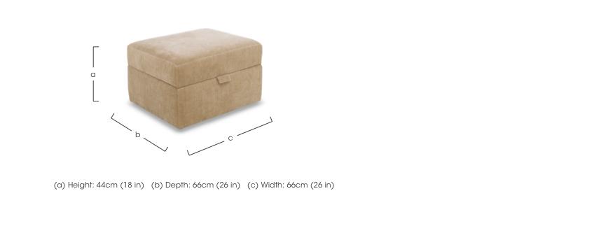 Retreat Small Fabric Storage Footstool in  on Furniture Village