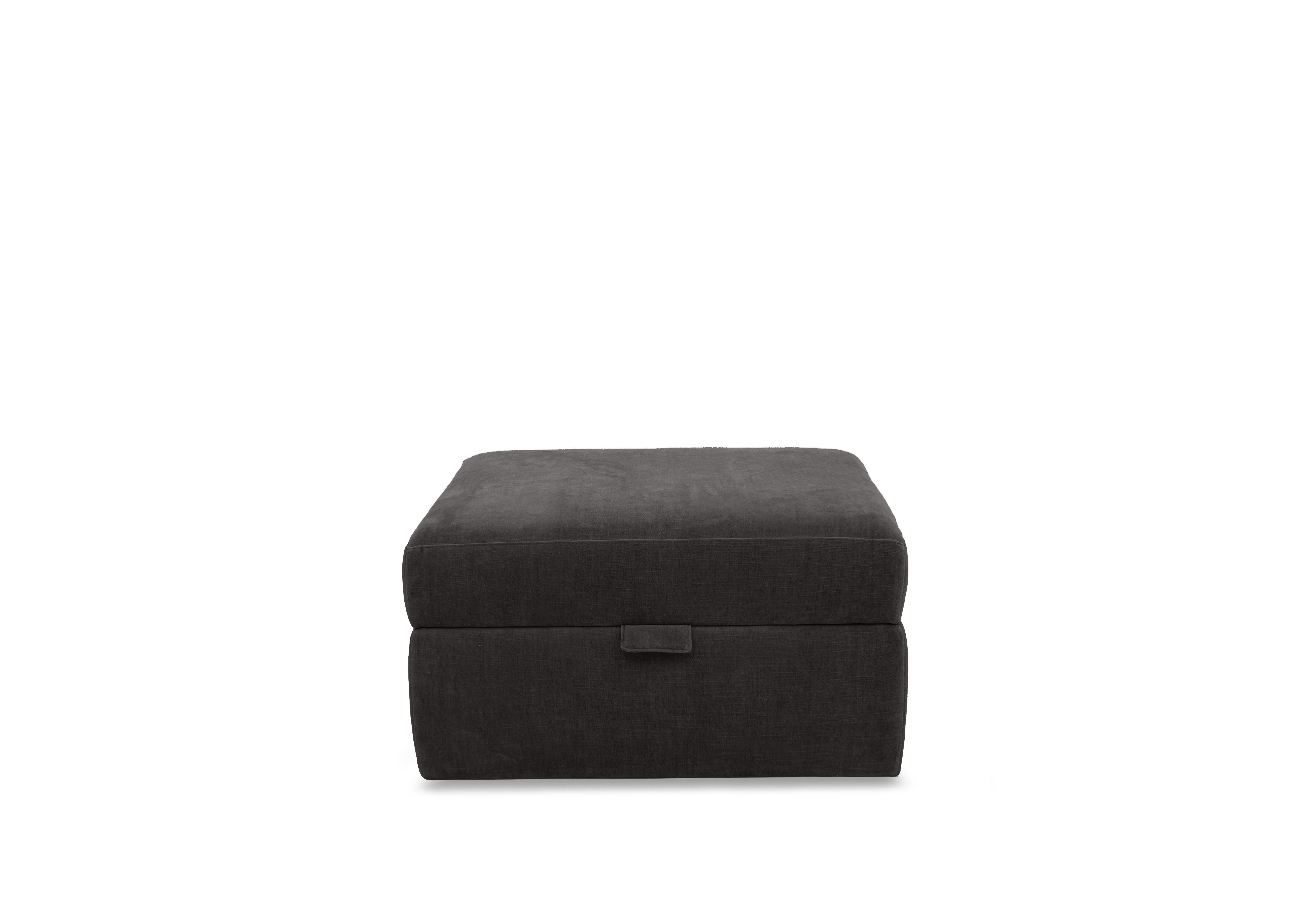 Retreat Small Fabric Storage Footstool in Aston Anthracite on Furniture Village