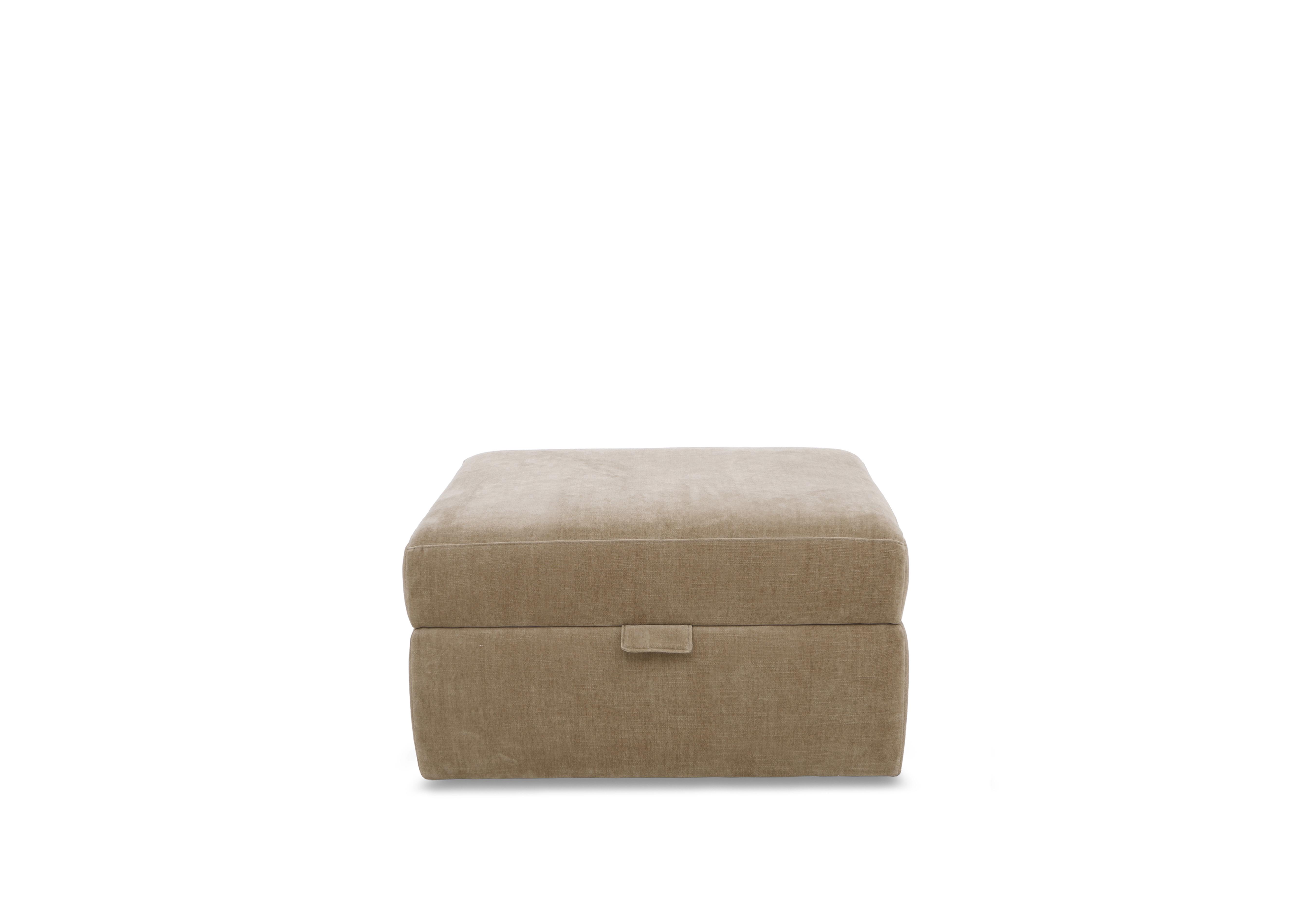 Retreat Small Fabric Storage Footstool in Aston Caramel on Furniture Village