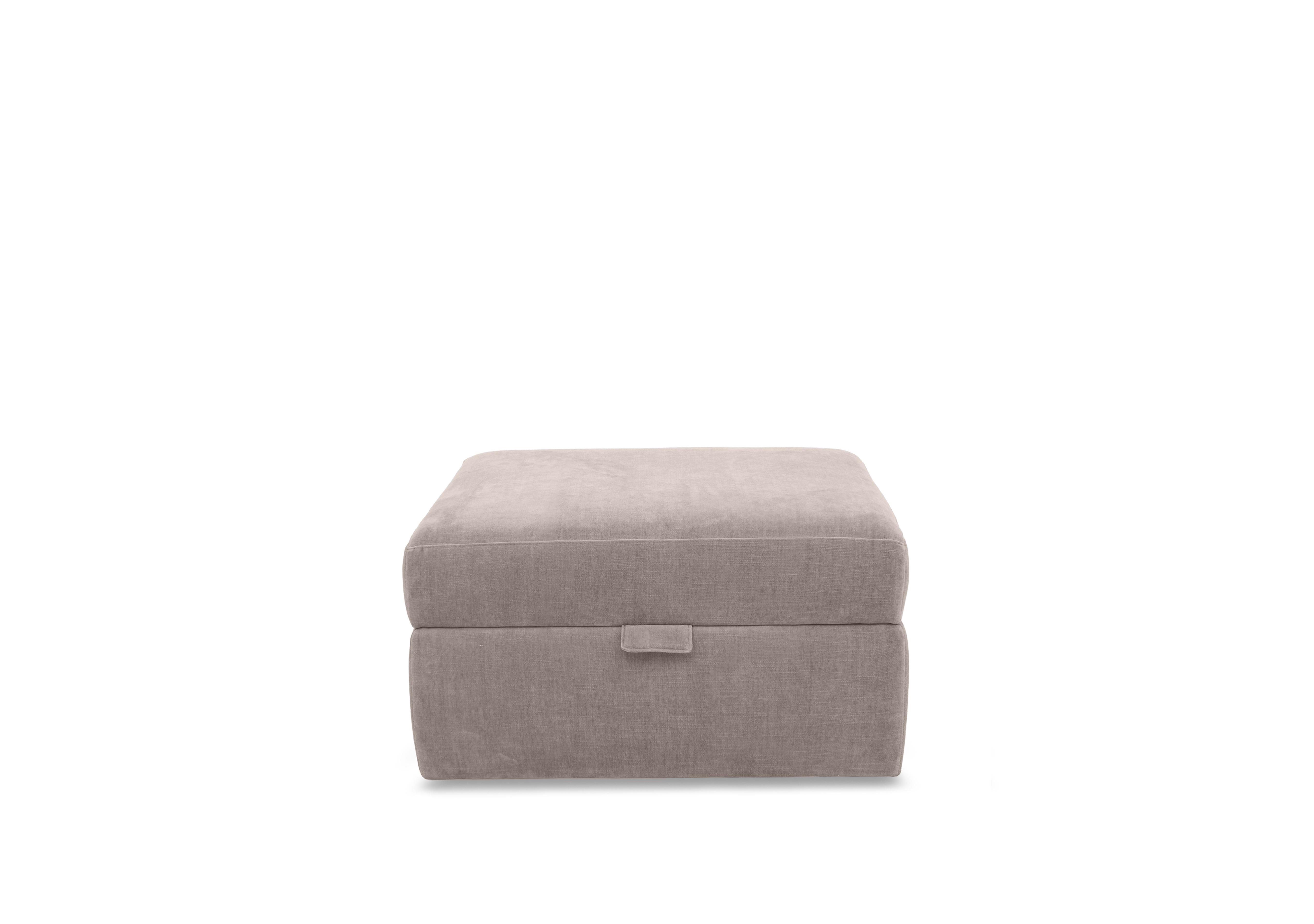 Retreat Small Fabric Storage Footstool in Aston Latte on Furniture Village