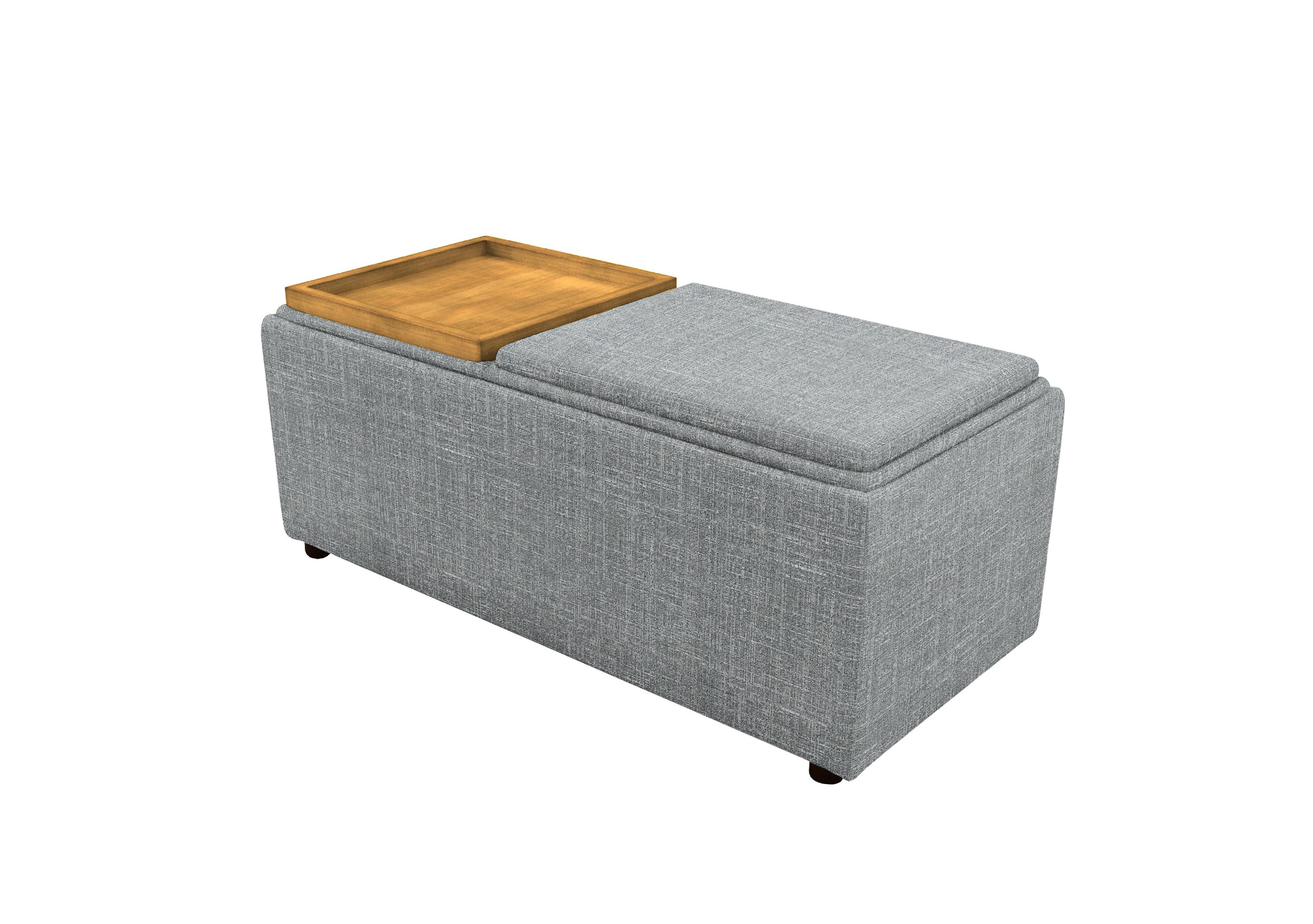 Fabric Storage Bench Tray Stool - G Plan - Furniture Village