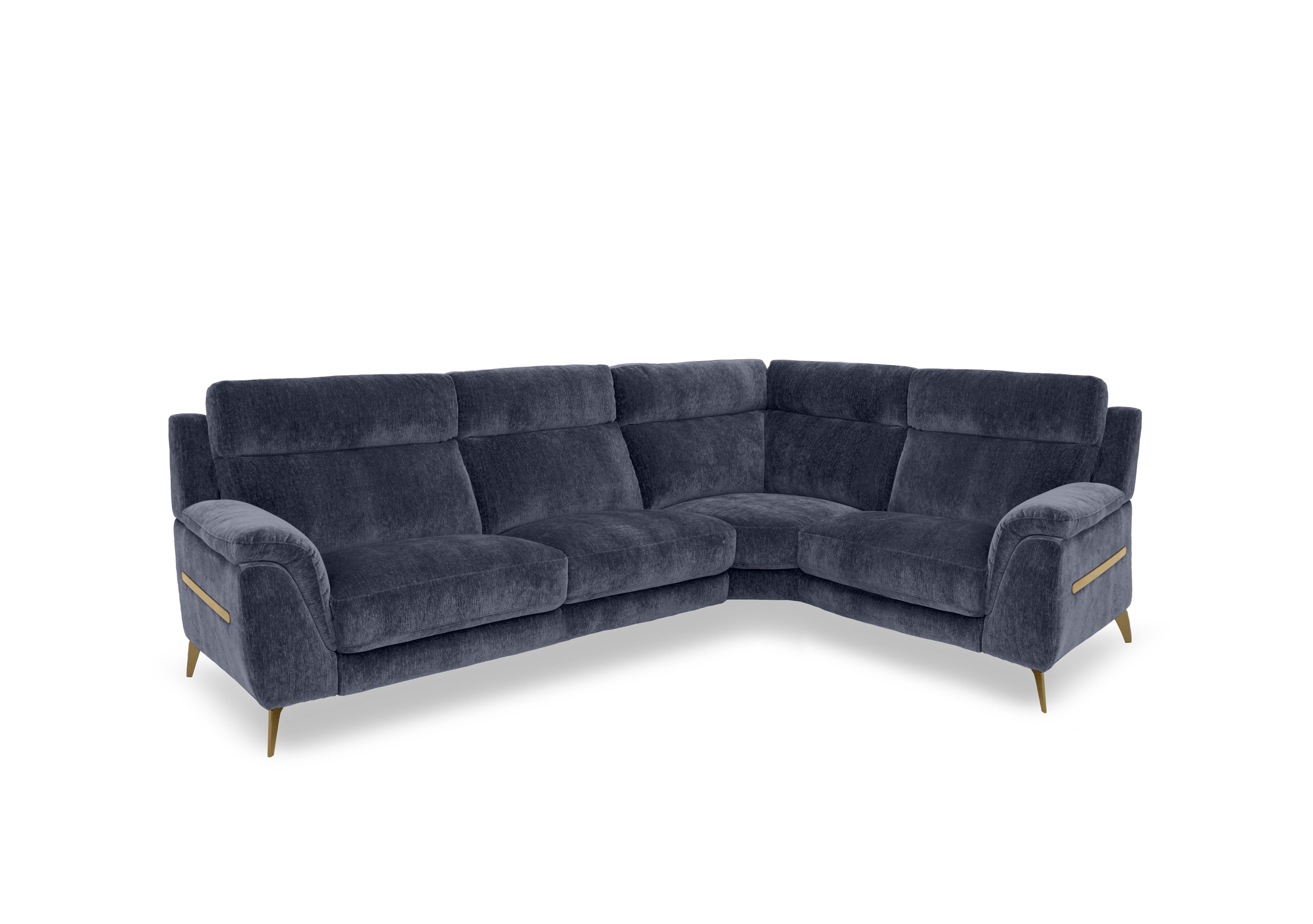 Eclipse Small Fabric Corner Sofa in Fab-Crn-R101 Ink Br on Furniture Village