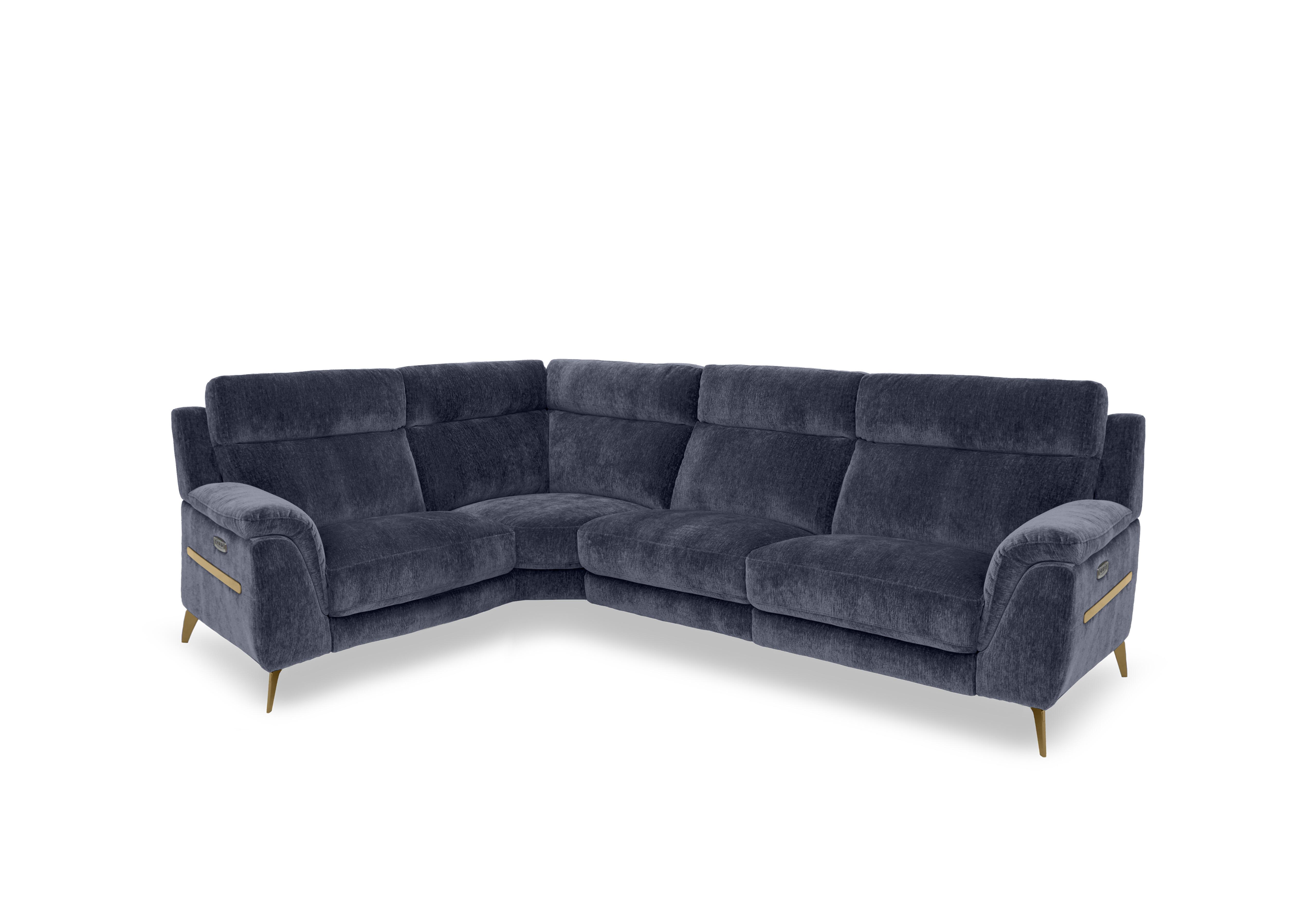 Eclipse Small Fabric Corner Sofa in Fab-Crn-R101 Ink Br on Furniture Village