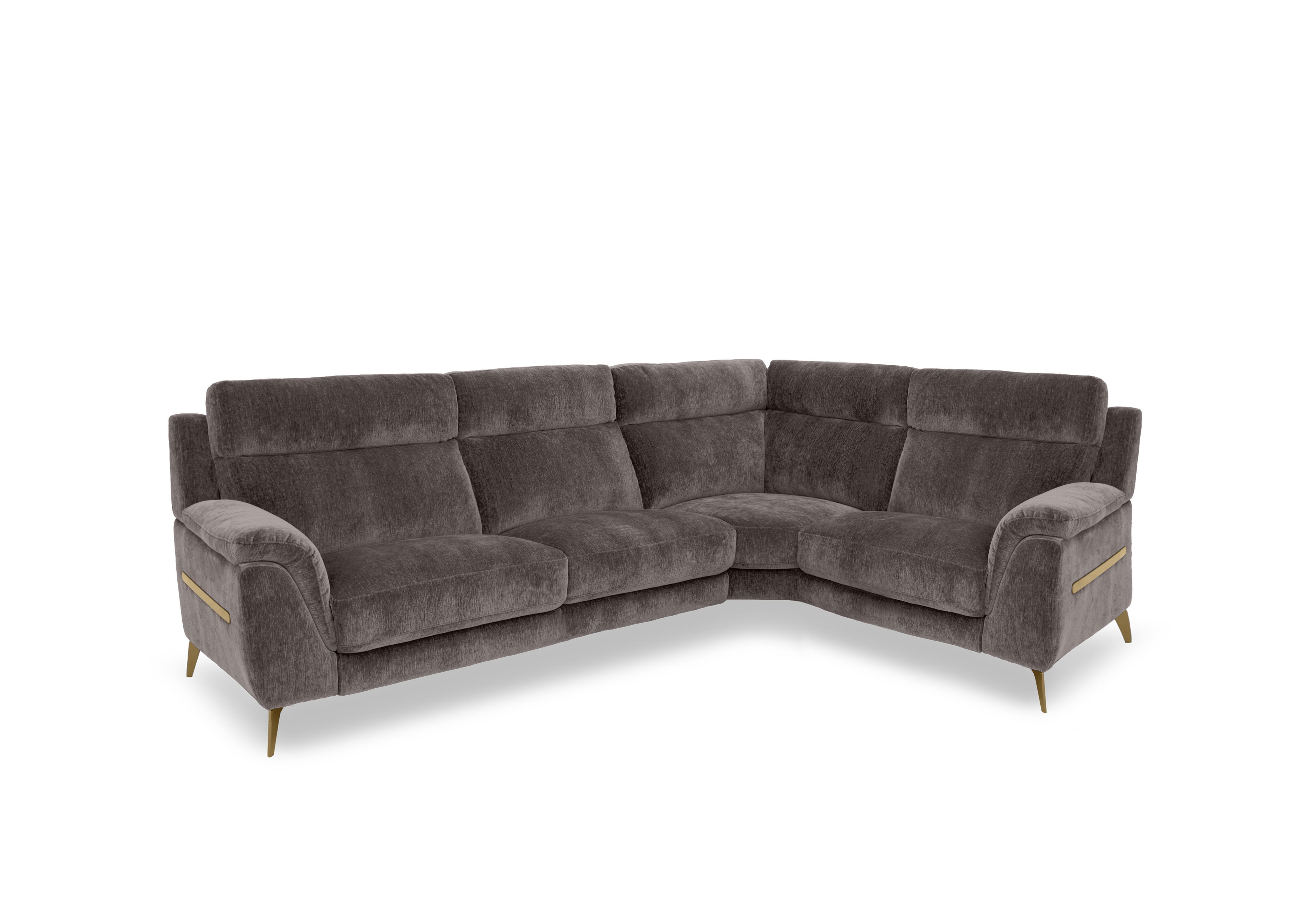Eclipse Small Fabric Corner Sofa in Fab-Crn-R102 Cacao Br on Furniture Village