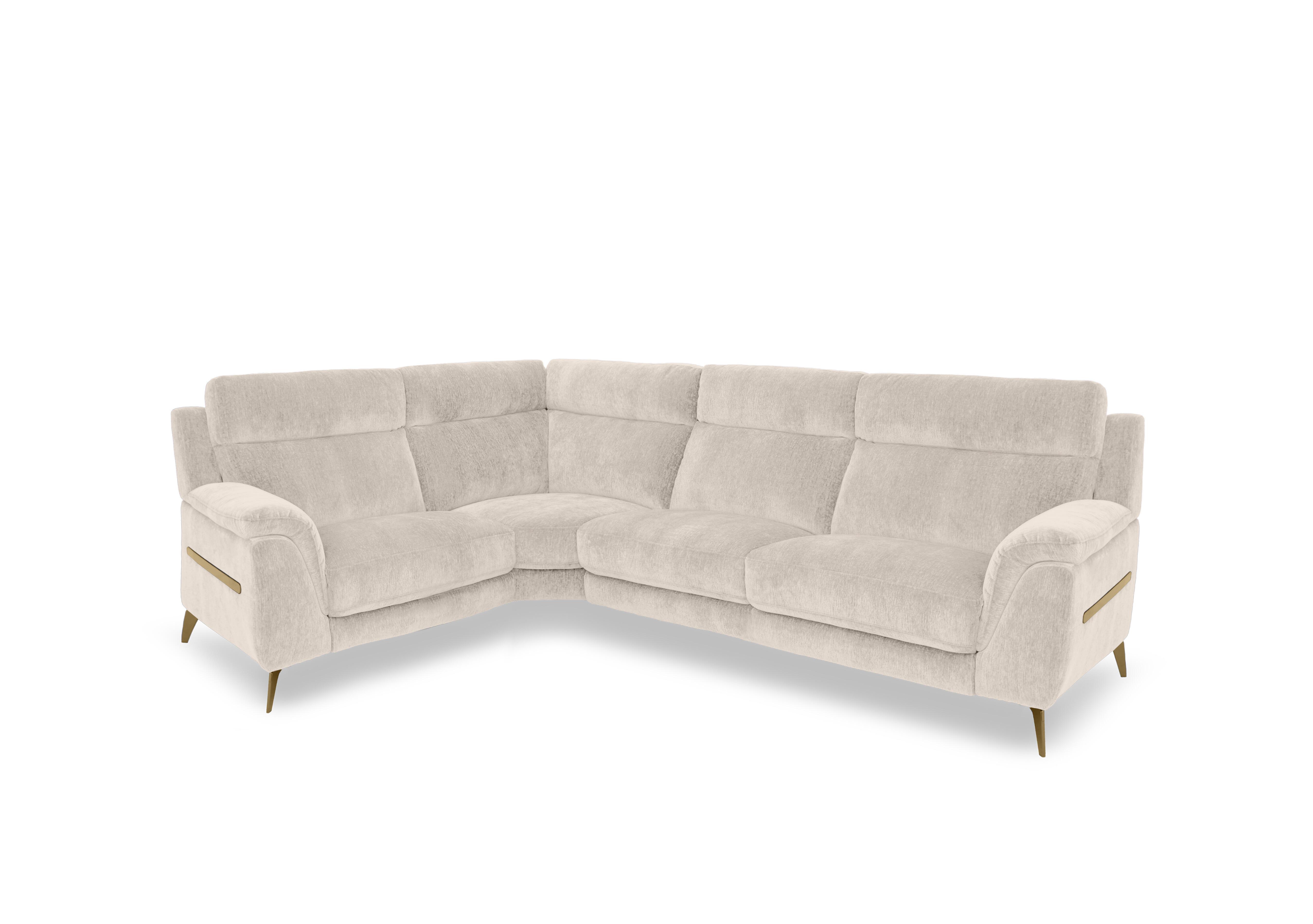 Eclipse Small Fabric Corner Sofa in Fab-Crn-R120 Beige Br on Furniture Village