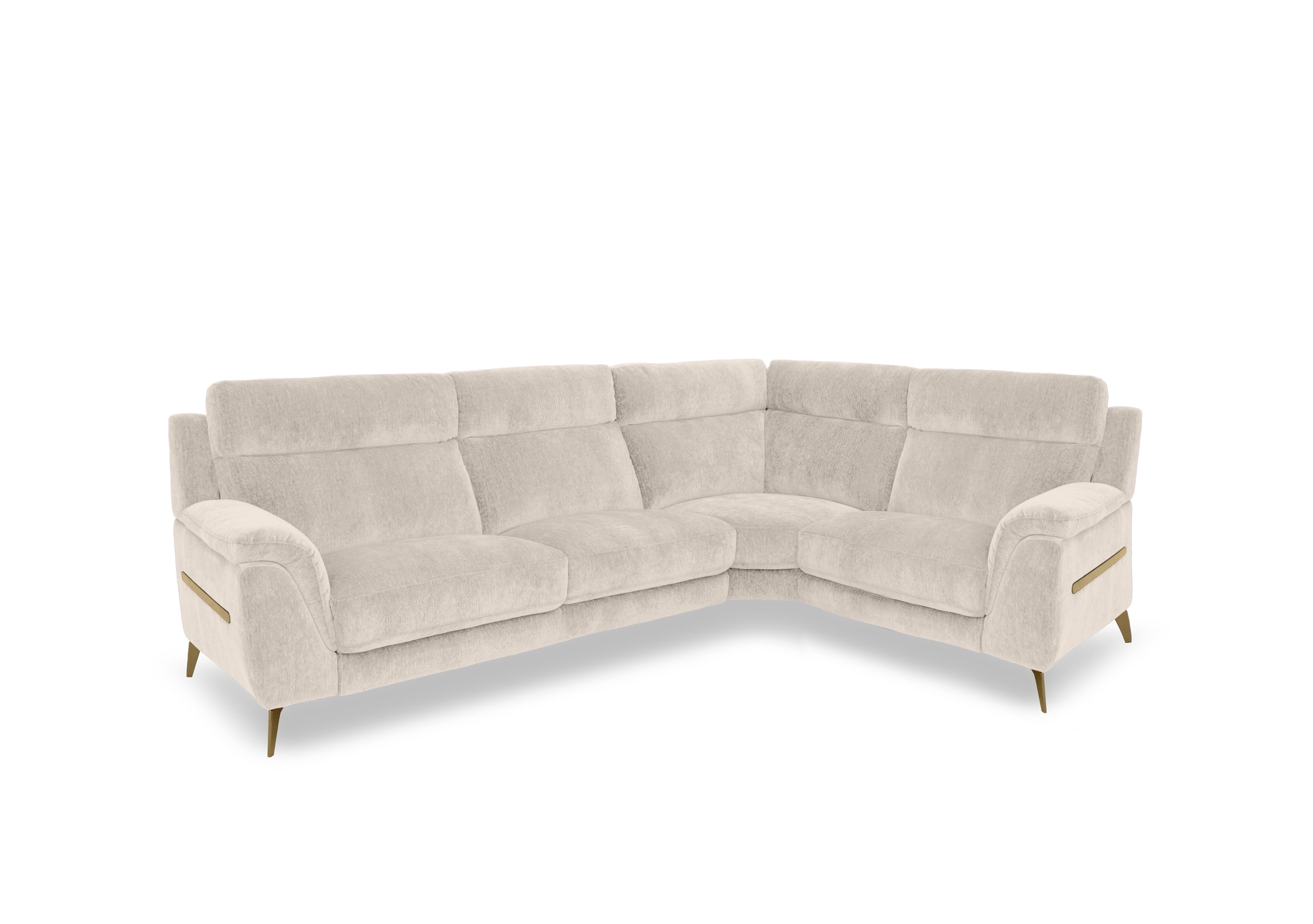 Eclipse Small Fabric Corner Sofa in Fab-Crn-R120 Beige Br on Furniture Village