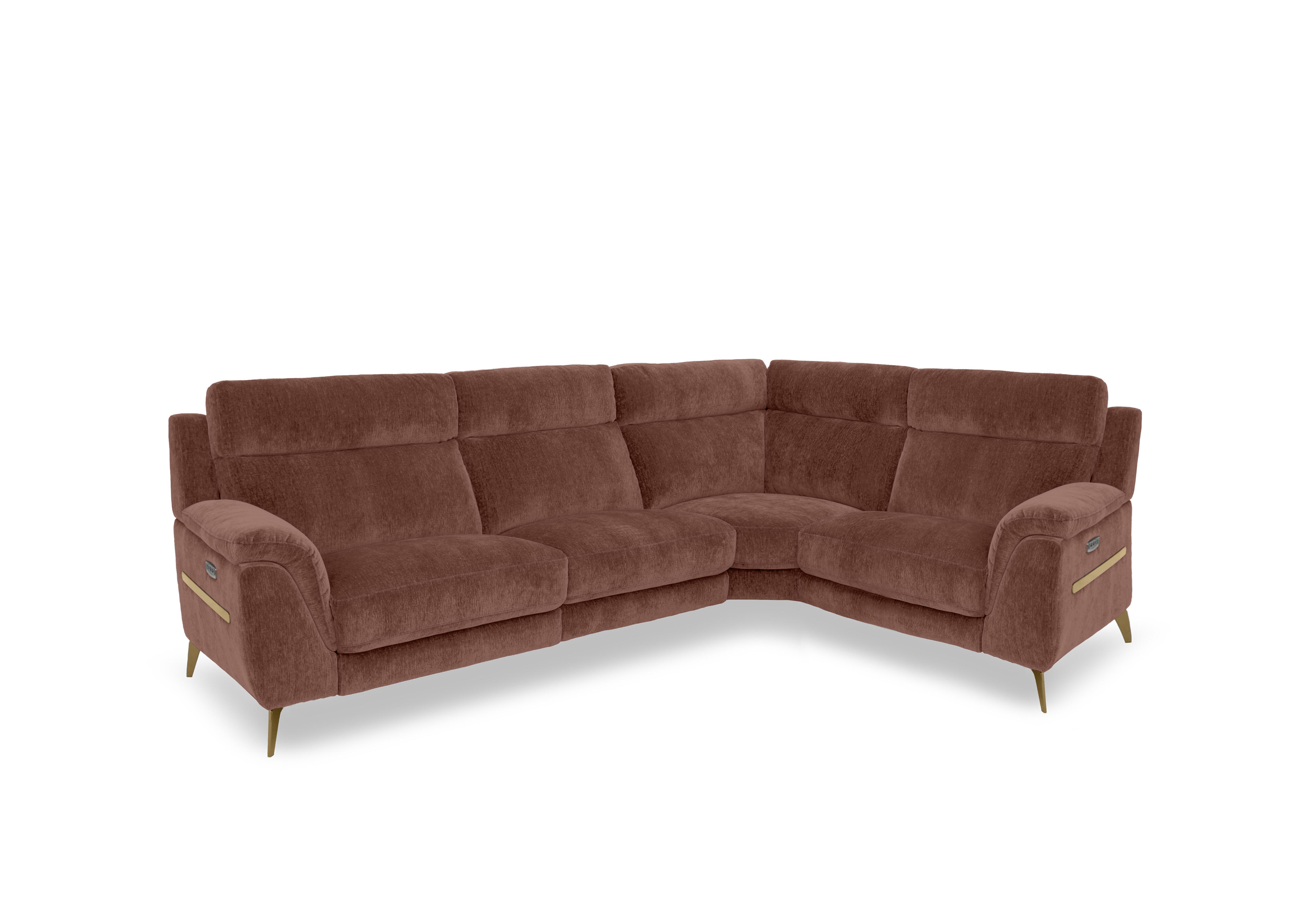 Eclipse Small Fabric Corner Sofa in Fab-Crn-R500 Caramel Br on Furniture Village