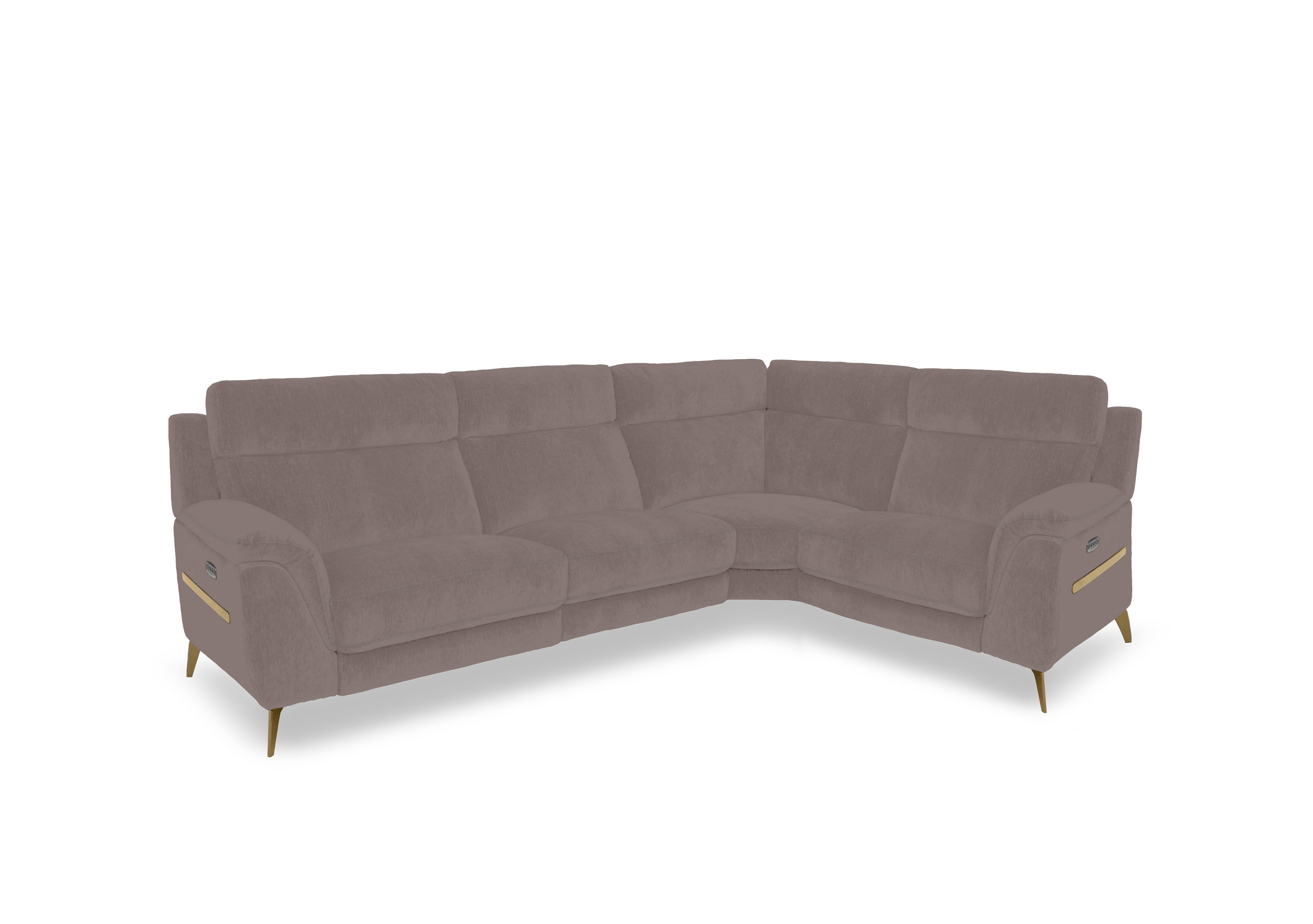 Eclipse Small Fabric Corner Sofa in Fab-Dab-R08 Brown Br on Furniture Village