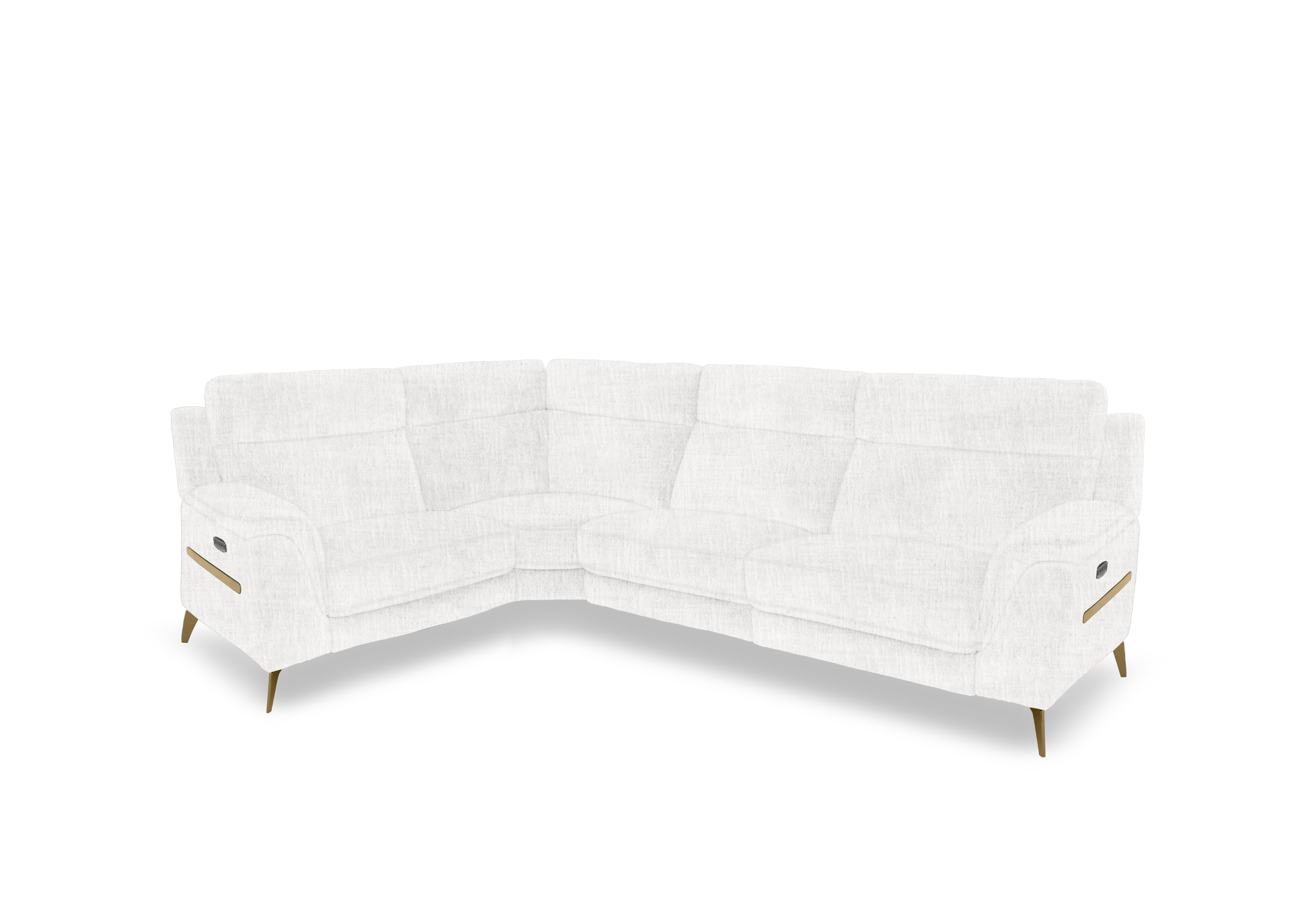 Eclipse Small Fabric Corner Sofa in Fab-Mga-R03 Frost Br on Furniture Village