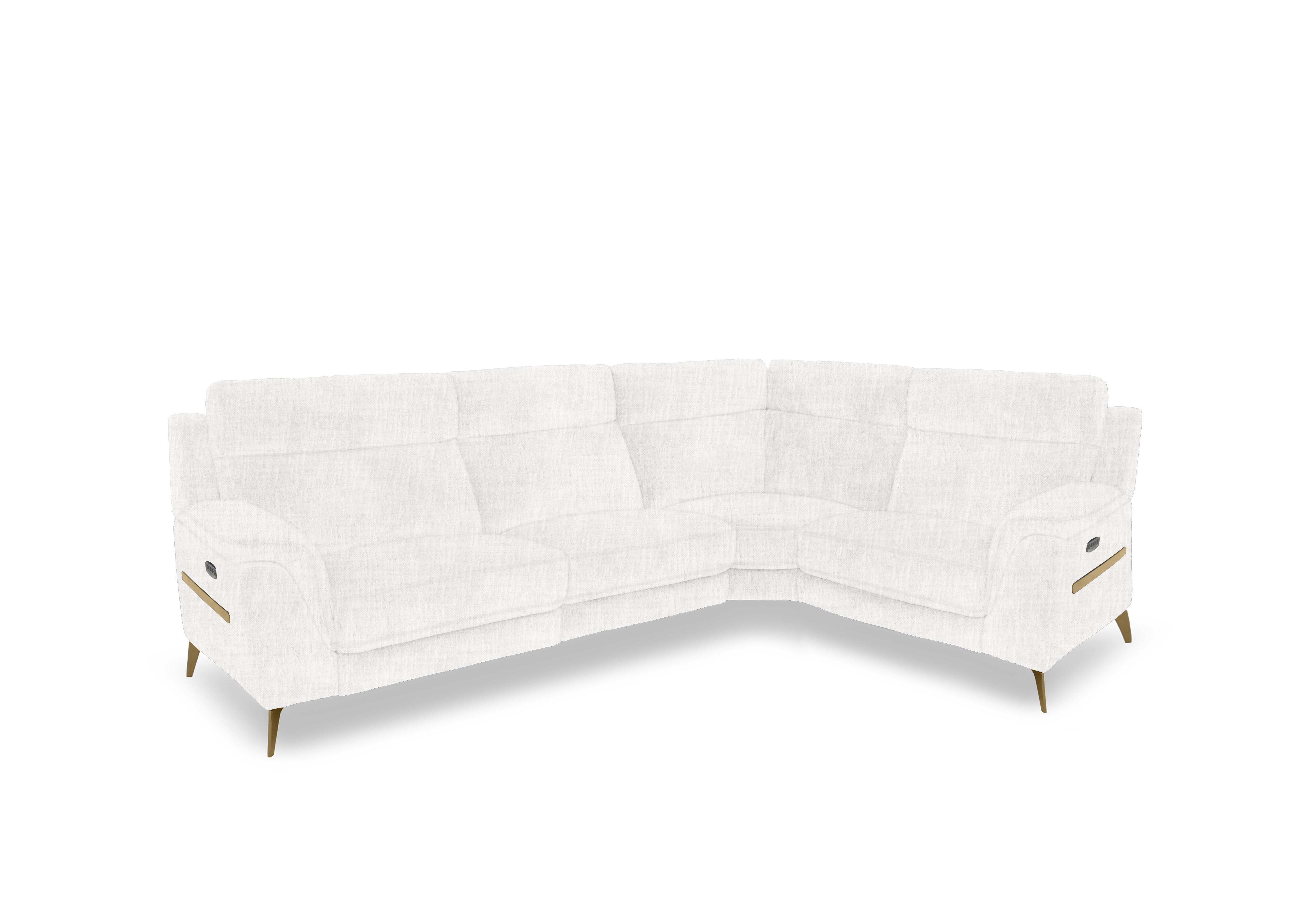 Eclipse Small Fabric Corner Sofa in Fab-Mga-R03 Frost Br on Furniture Village