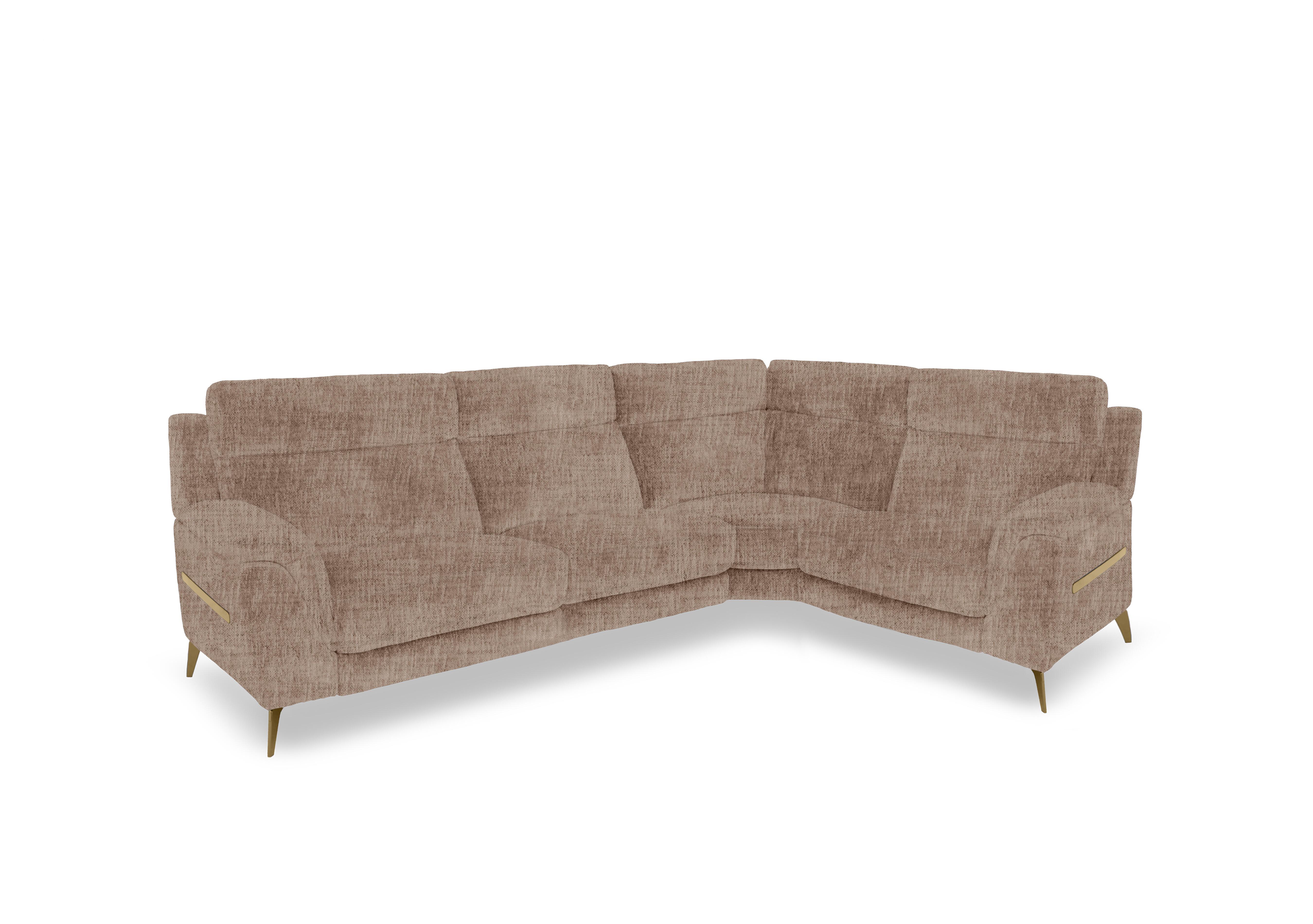 Eclipse Small Fabric Corner Sofa in Fab-Mga-R13 Light Brown Br on Furniture Village