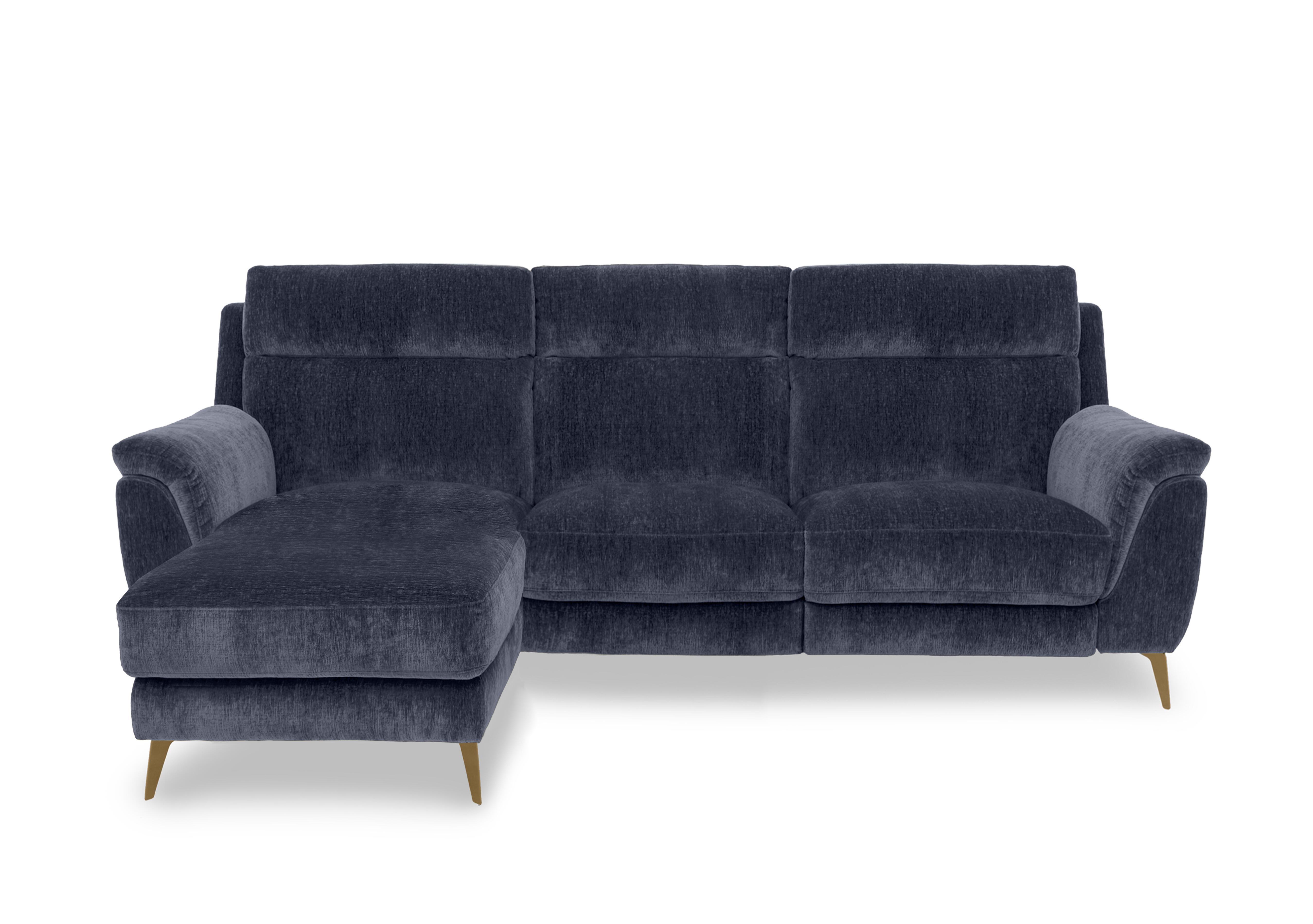 Eclipse Fabric 3 Seater Chaise End Sofa in Fab-Crn-R101 Ink Br on Furniture Village