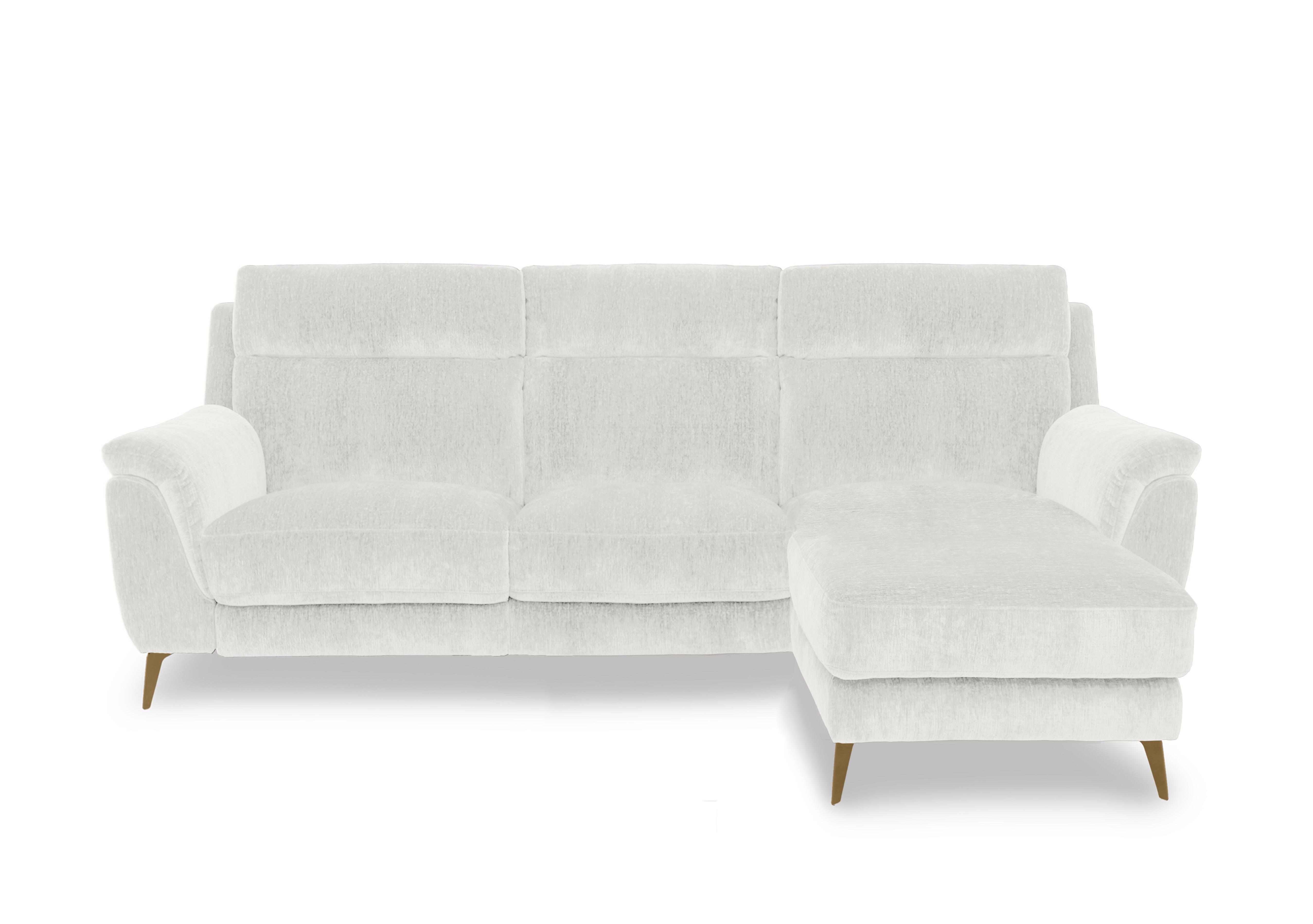 Eclipse Fabric 3 Seater Chaise End Sofa in Fab-Crn-R104 Mist Br on Furniture Village