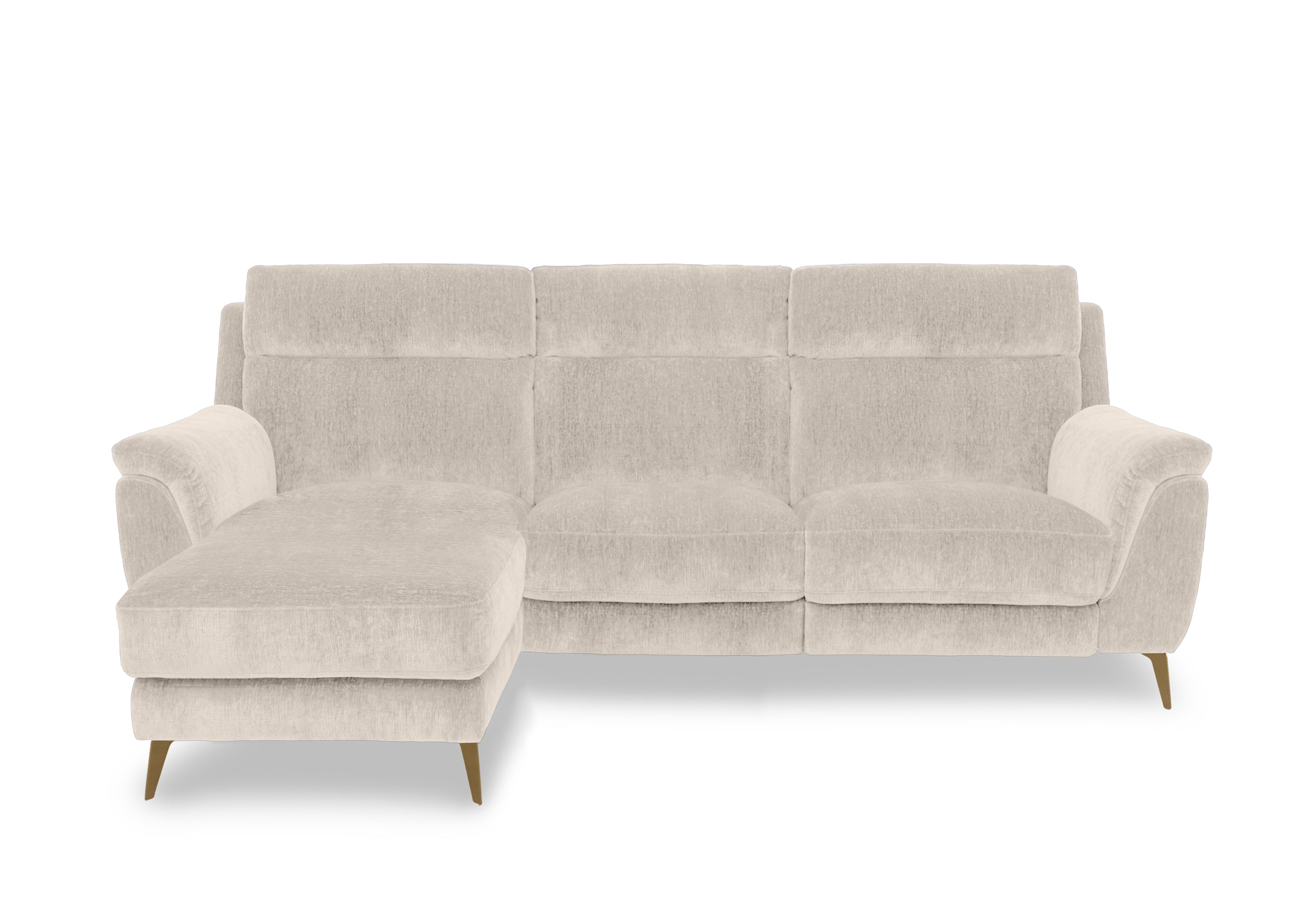 Eclipse Fabric 3 Seater Chaise End Sofa in Fab-Crn-R120 Beige Br on Furniture Village