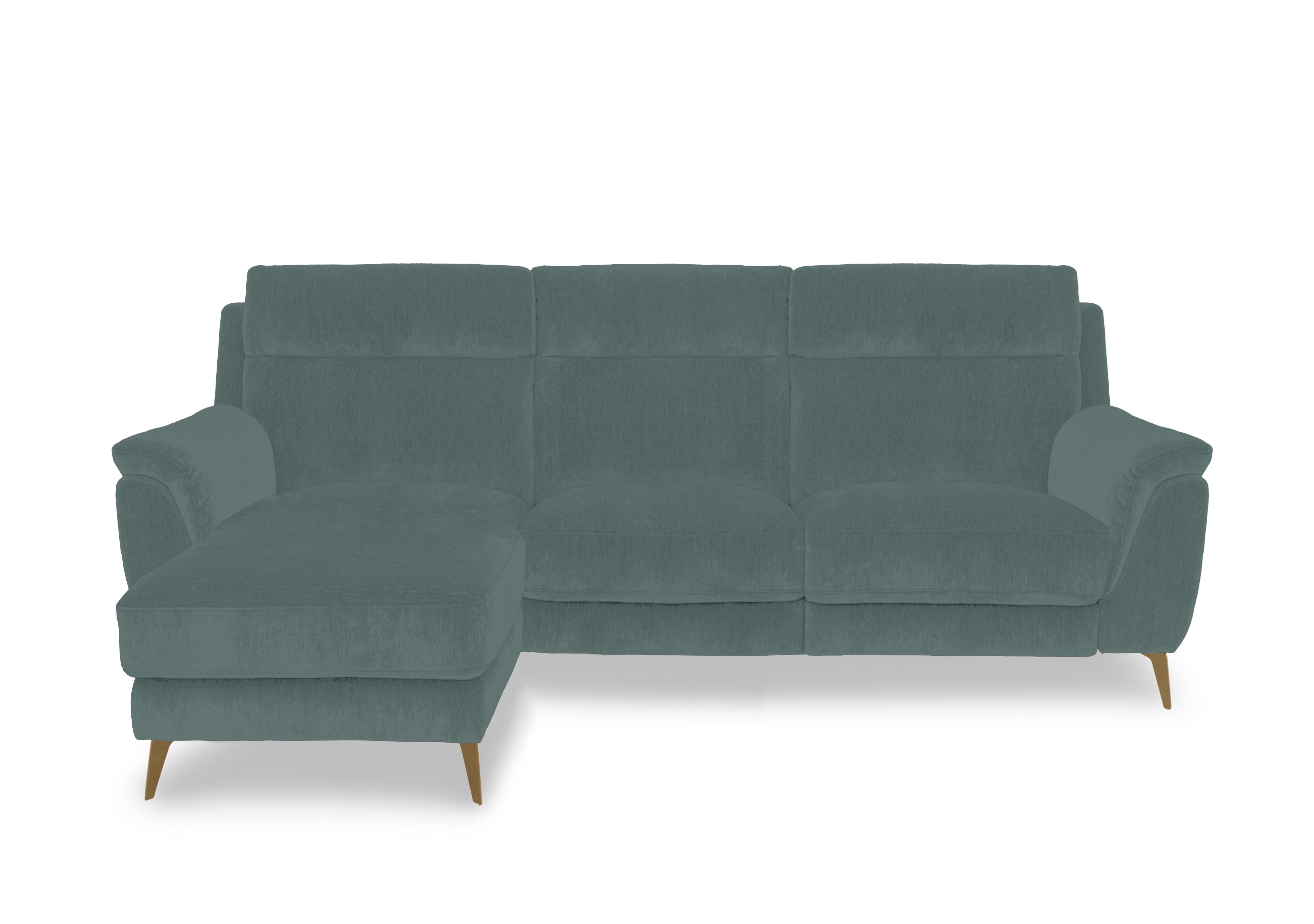 Eclipse Fabric 3 Seater Chaise End Sofa in Fab-Dab-R17 Peacock Br on Furniture Village
