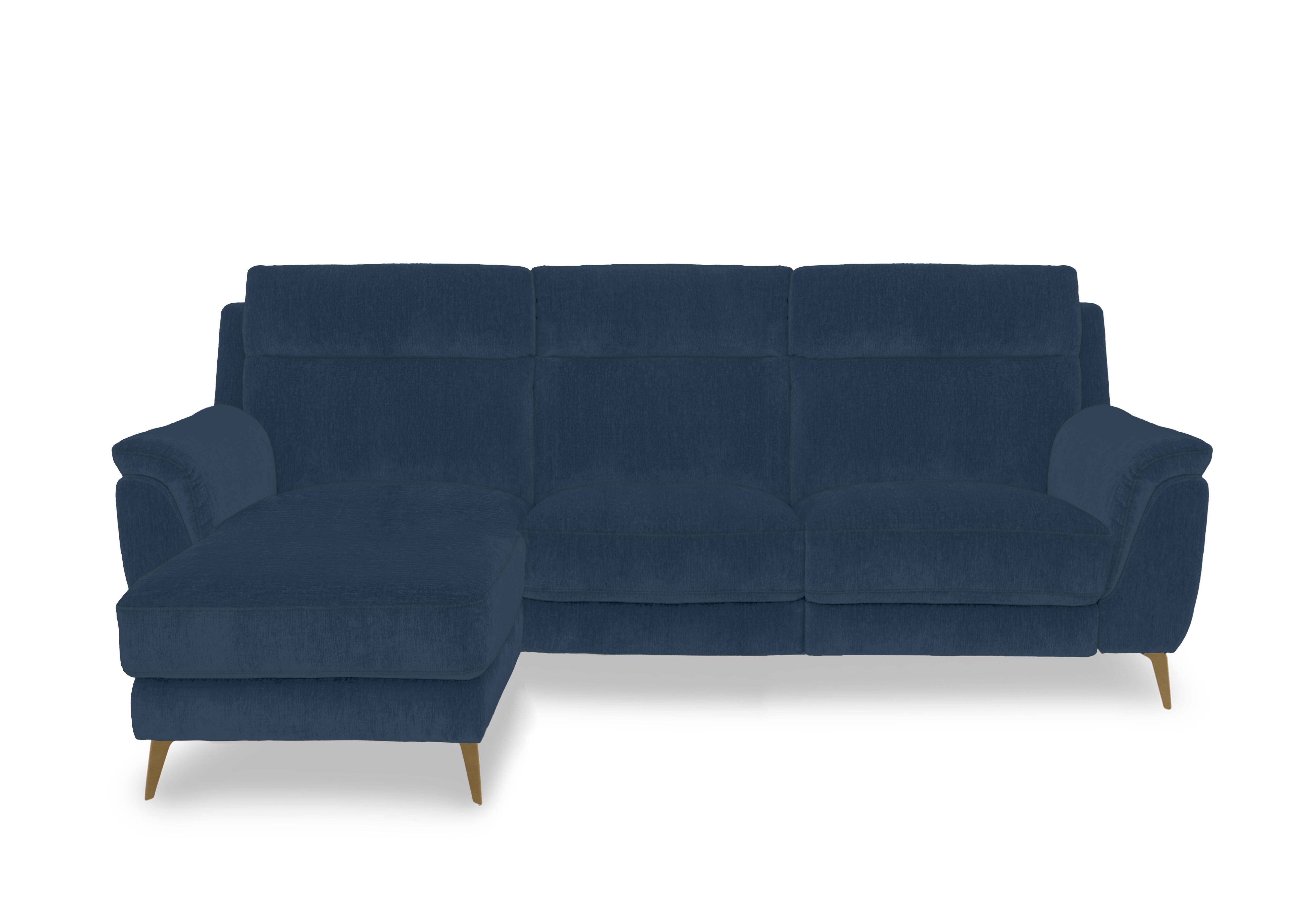 Eclipse Fabric 3 Seater Chaise End Sofa in Fab-Dab-R23 Steel Blue Br on Furniture Village