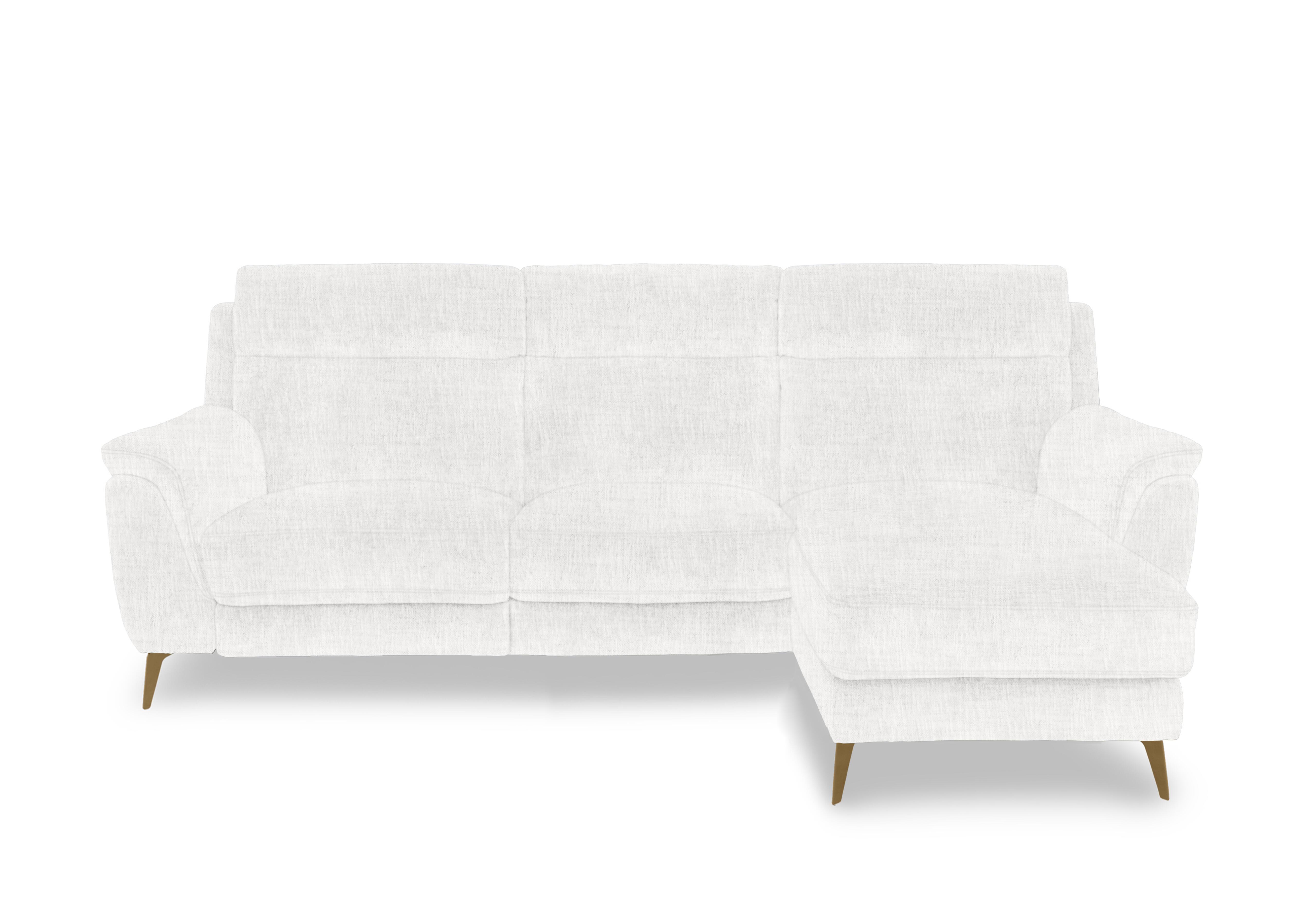 Eclipse Fabric 3 Seater Chaise End Sofa in Fab-Mga-R03 Frost Br on Furniture Village