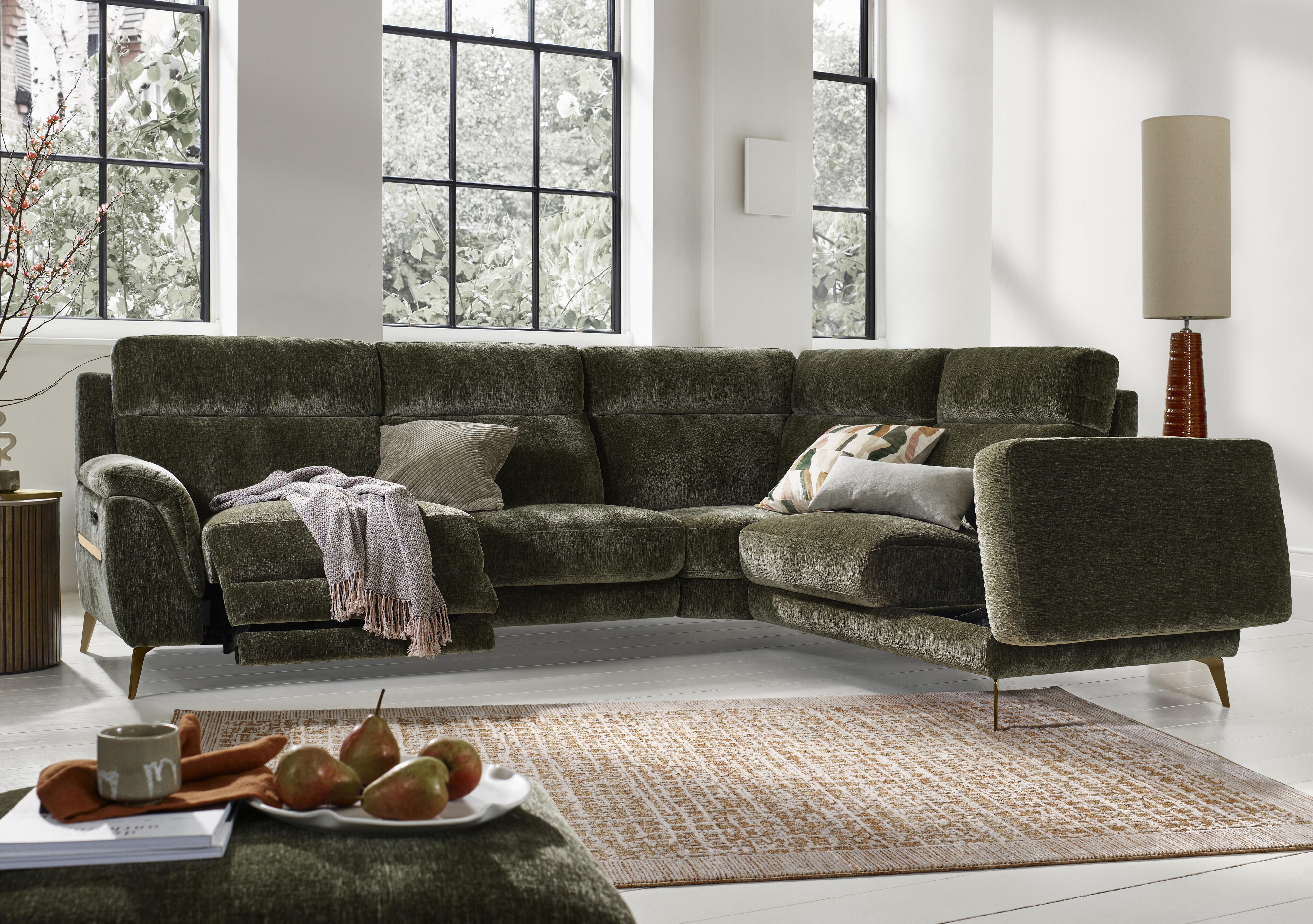 Eclipse Fabric Corner Sofa with Chaise End Storage in  on Furniture Village