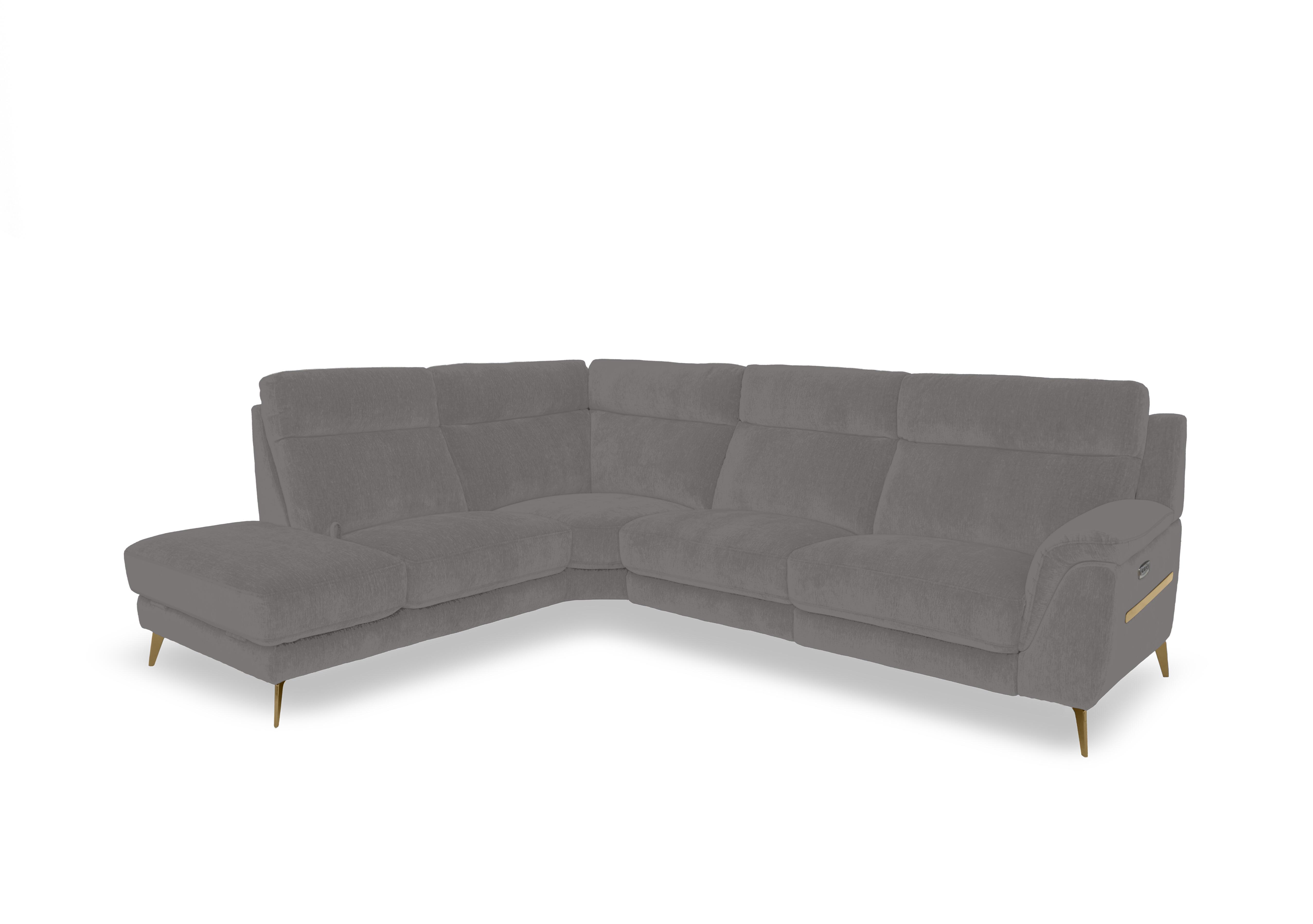 Eclipse Fabric Corner Sofa with Chaise End Storage in Fab-Dab-R02 Steel Grey Br on Furniture Village