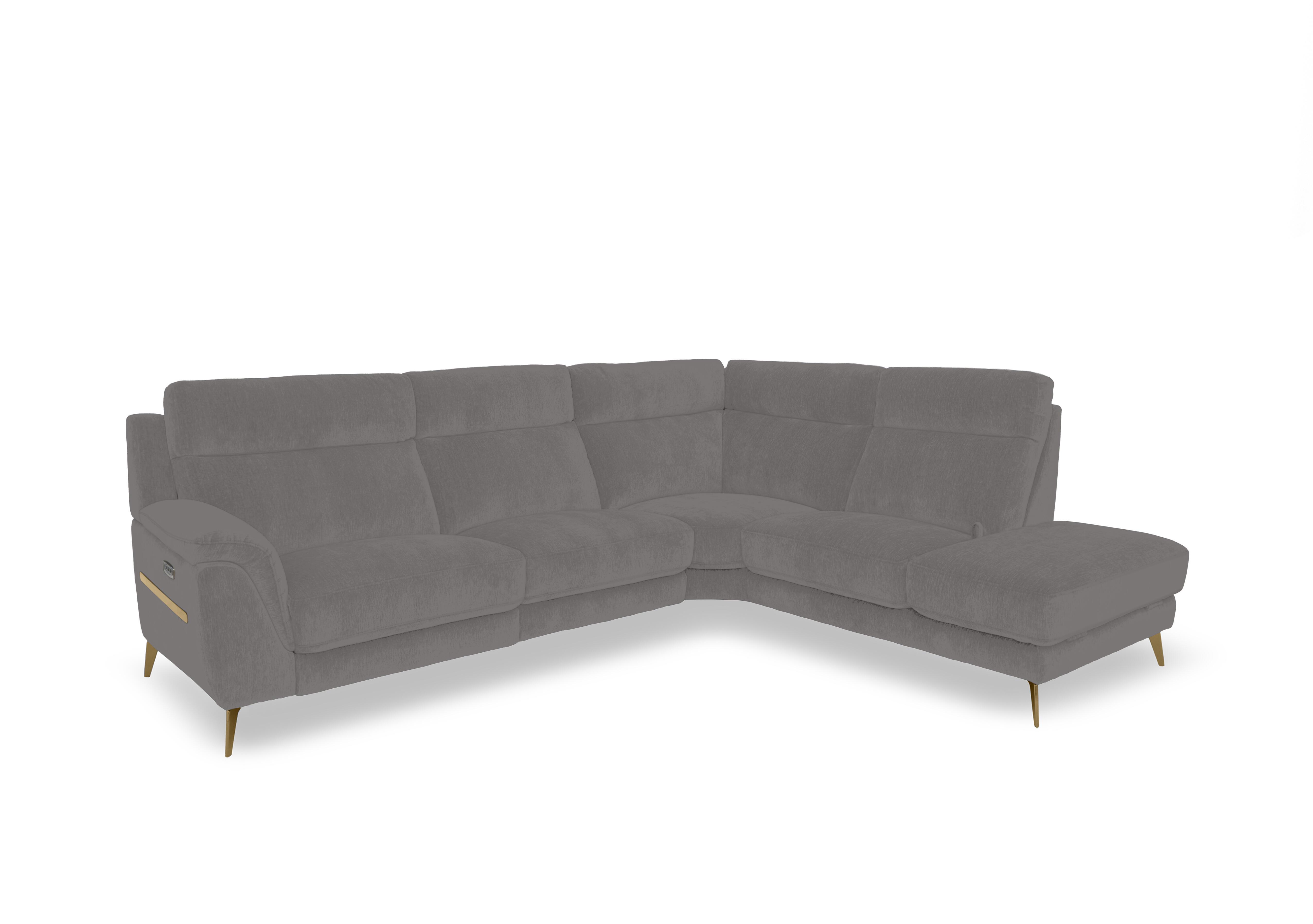 Eclipse Fabric Corner Sofa with Chaise End Storage in Fab-Dab-R02 Steel Grey Br on Furniture Village