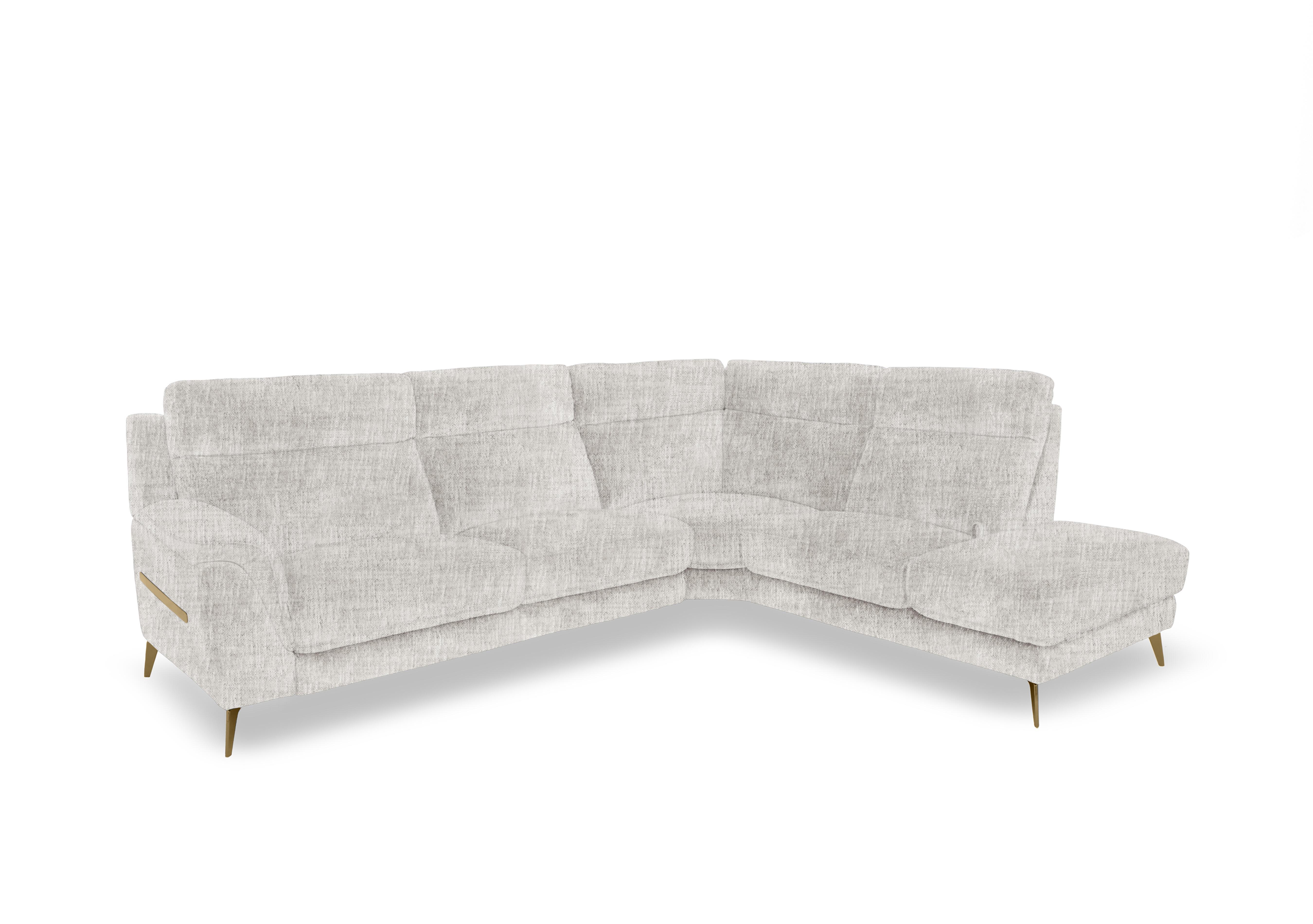 Eclipse Fabric Corner Sofa with Chaise End Storage in Fab-Mga-R04 Beige Br on Furniture Village