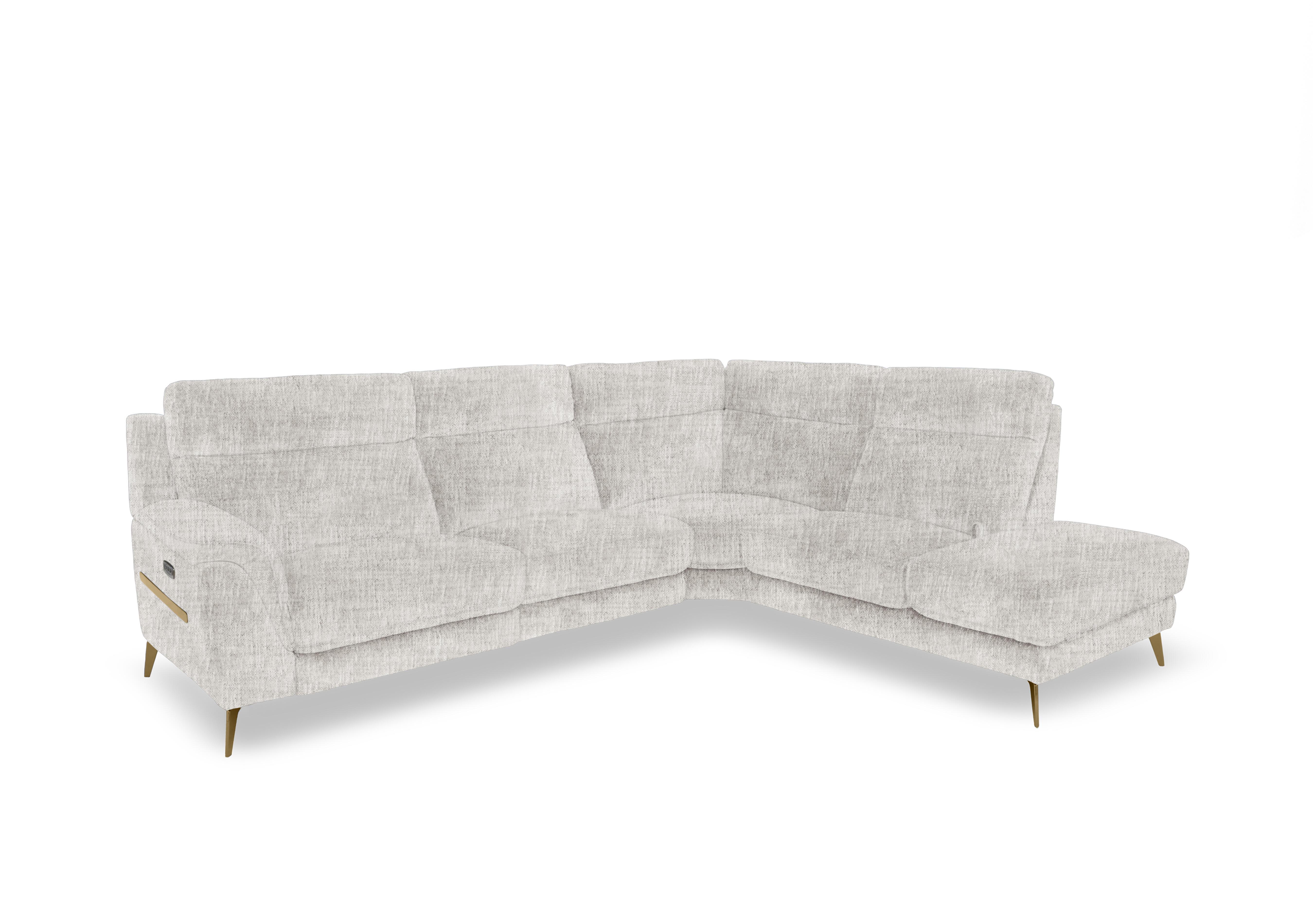 Eclipse Fabric Corner Sofa with Chaise End Storage in Fab-Mga-R04 Beige Br on Furniture Village