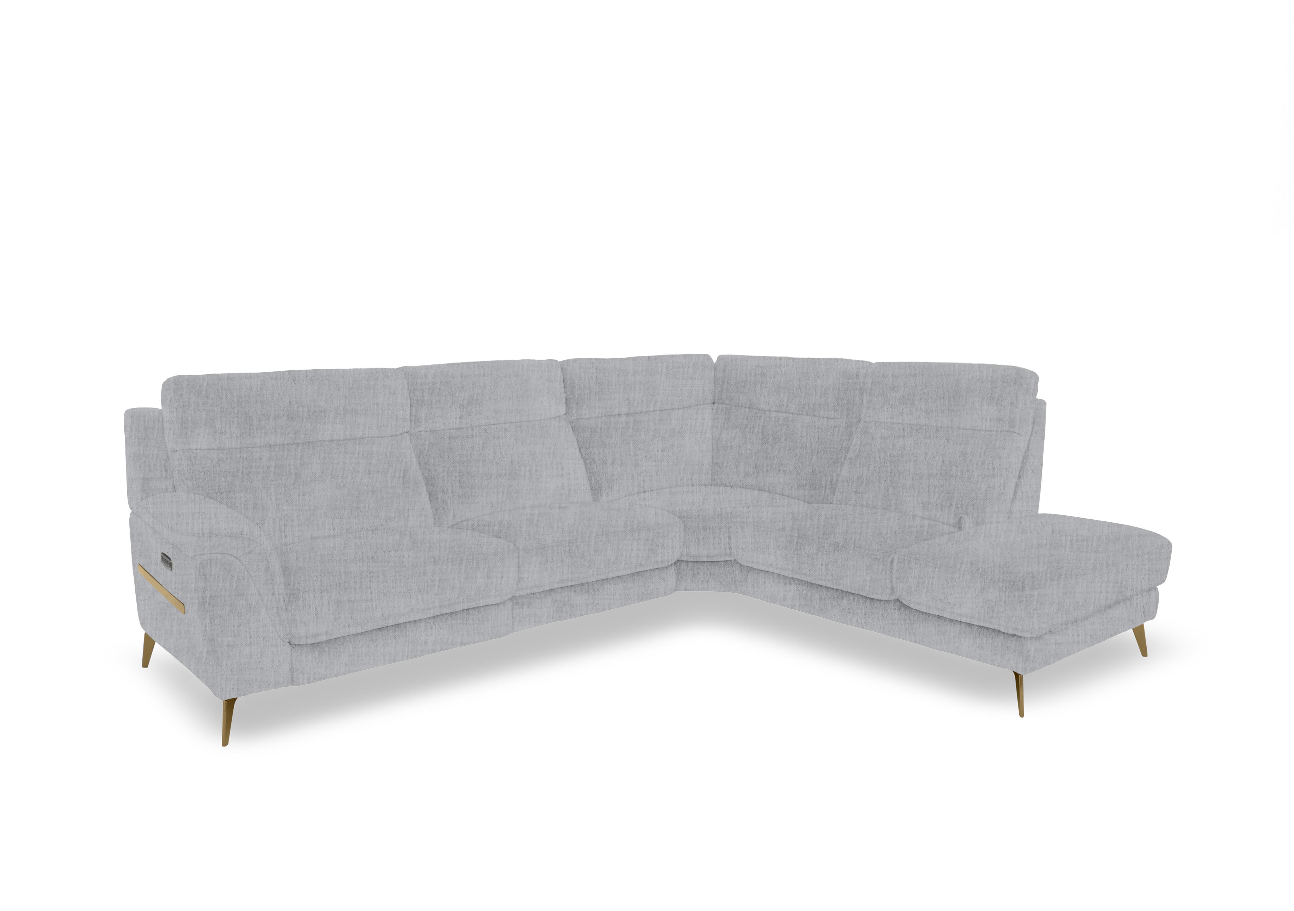 Eclipse Fabric Corner Sofa with Chaise End Storage in Fab-Mga-R09 Dove Gry Br on Furniture Village
