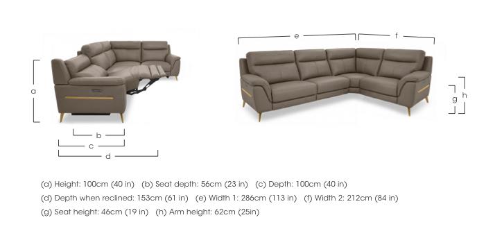 Eclipse Small Leather Corner Sofa in  on Furniture Village