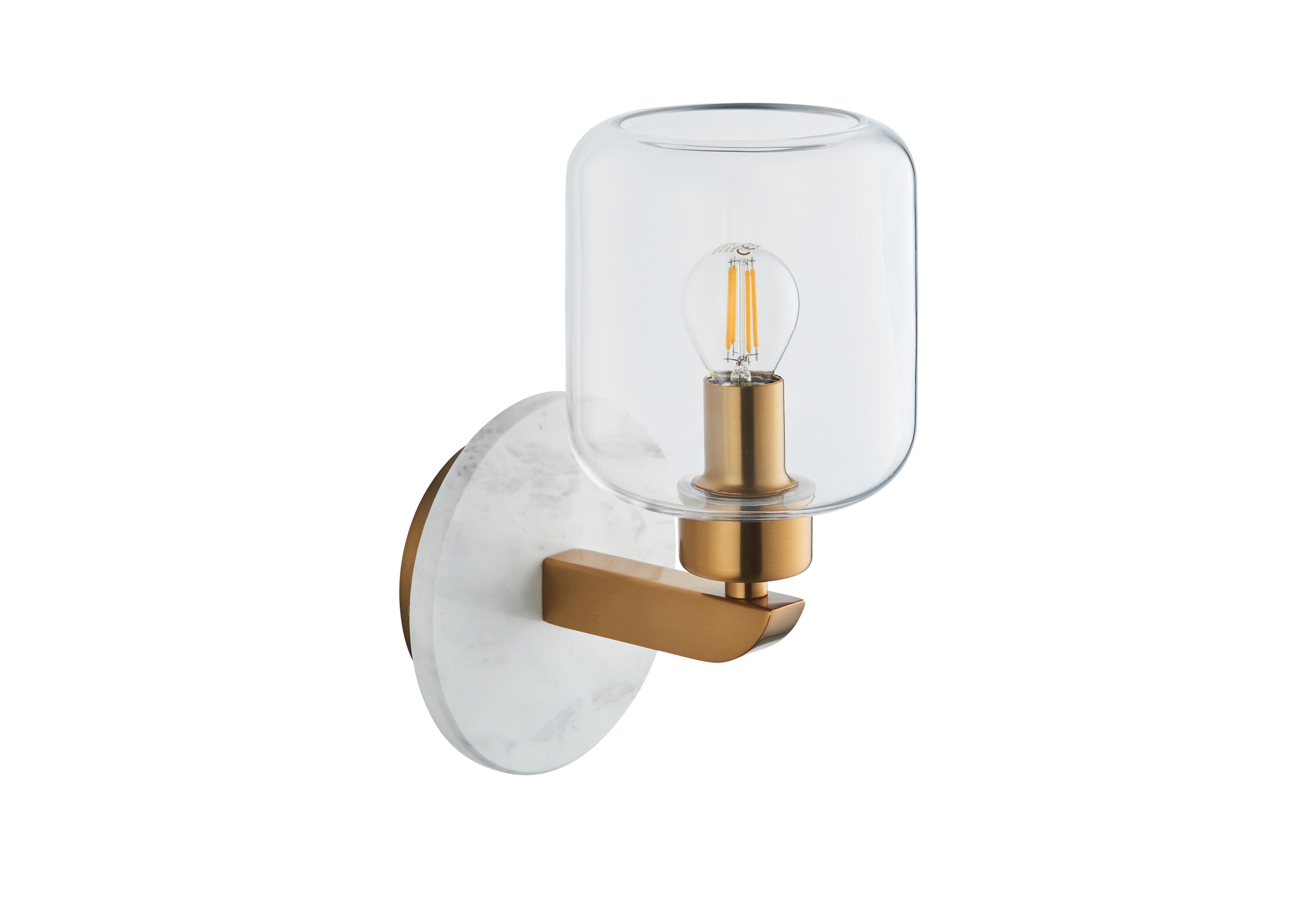 Travi Wall Light in White on Furniture Village