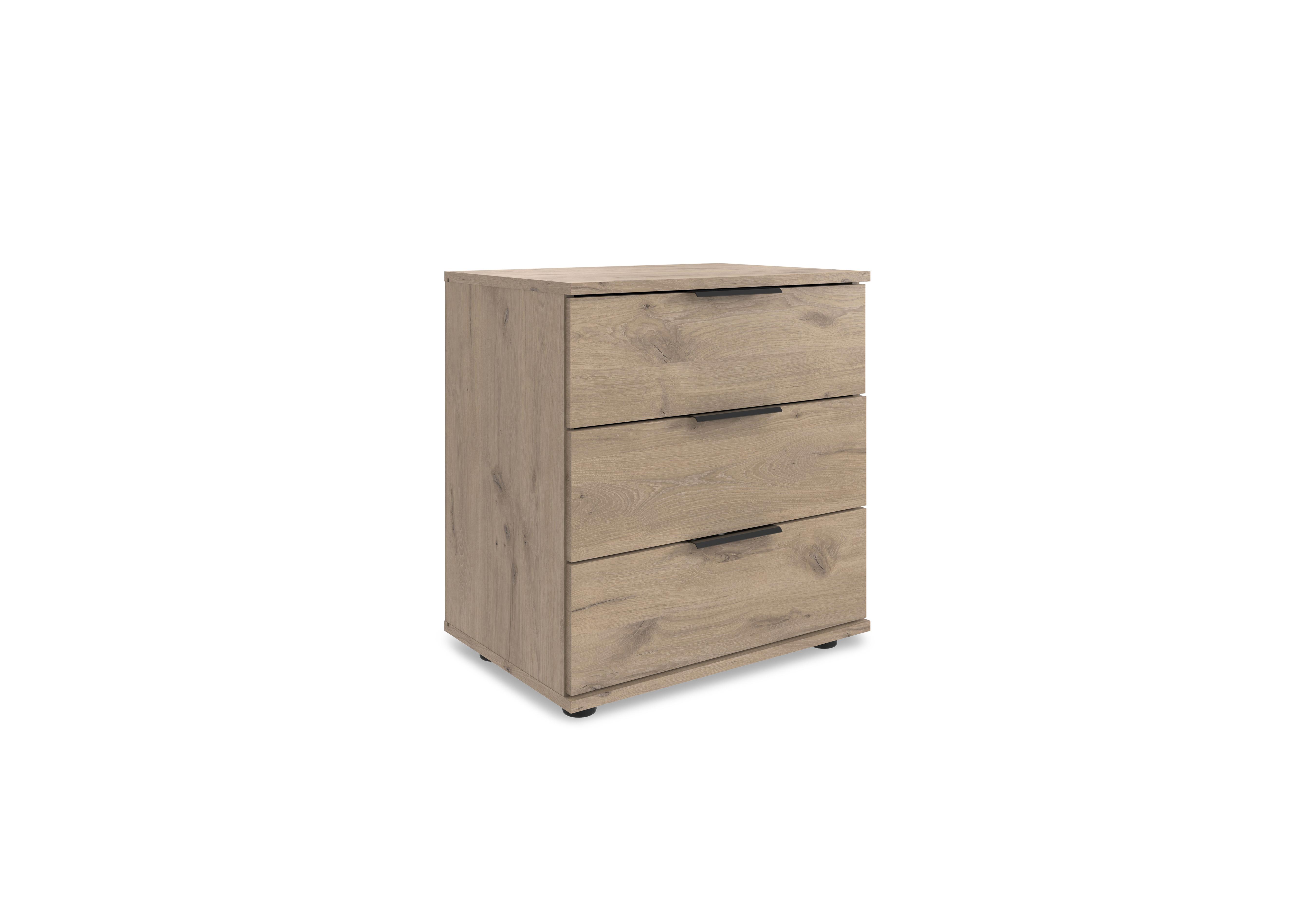 Antoni 3 Drawer Nordic Oak Bedside Cabinet in Nordic Oak on Furniture Village