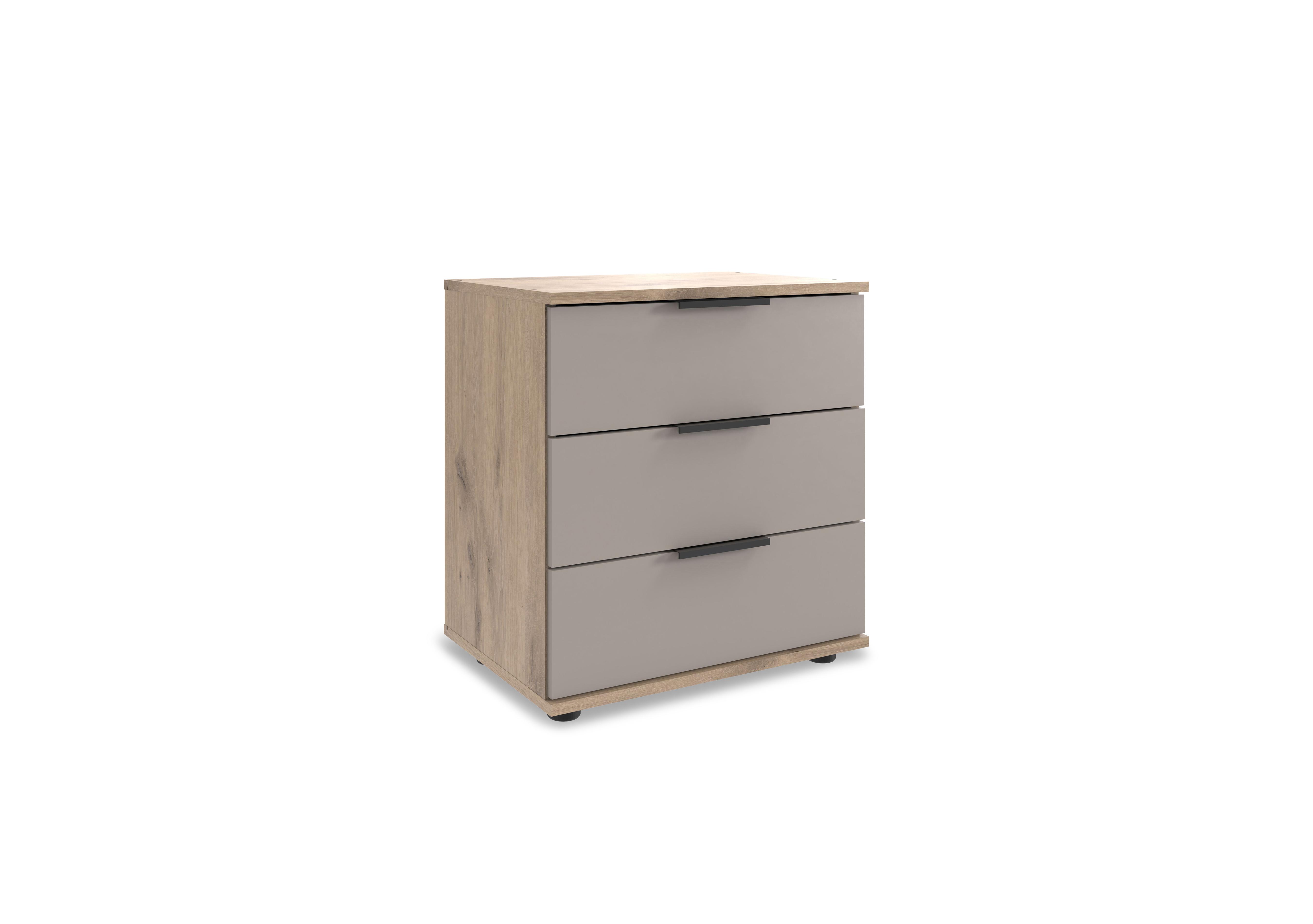 Antoni 3 Drawer Nordic Oak Bedside Cabinet in Sahara on Furniture Village